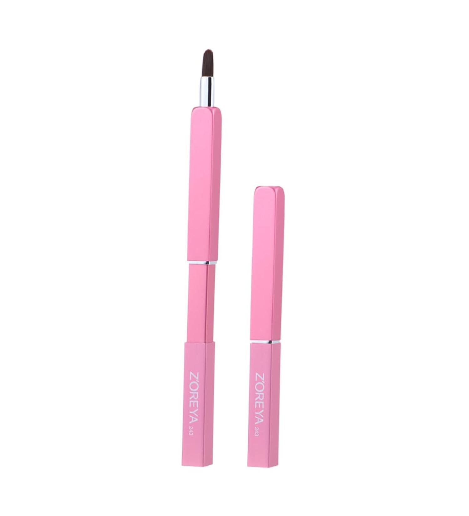 Balacoo Dual Ended Eyebrow Brush & Lipstick Applicator - Portable Retractable Makeup Brush for Travel - Buy Online on SooperMarket.com