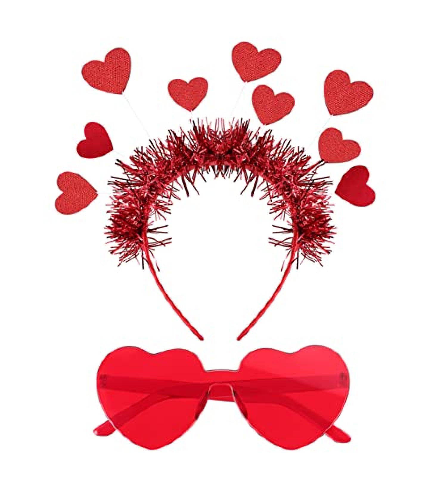 Valentine's Day Headband Set with Heart Sunglasses - Cupid Costume and Accessories - Buy Online on SooperMarket.com