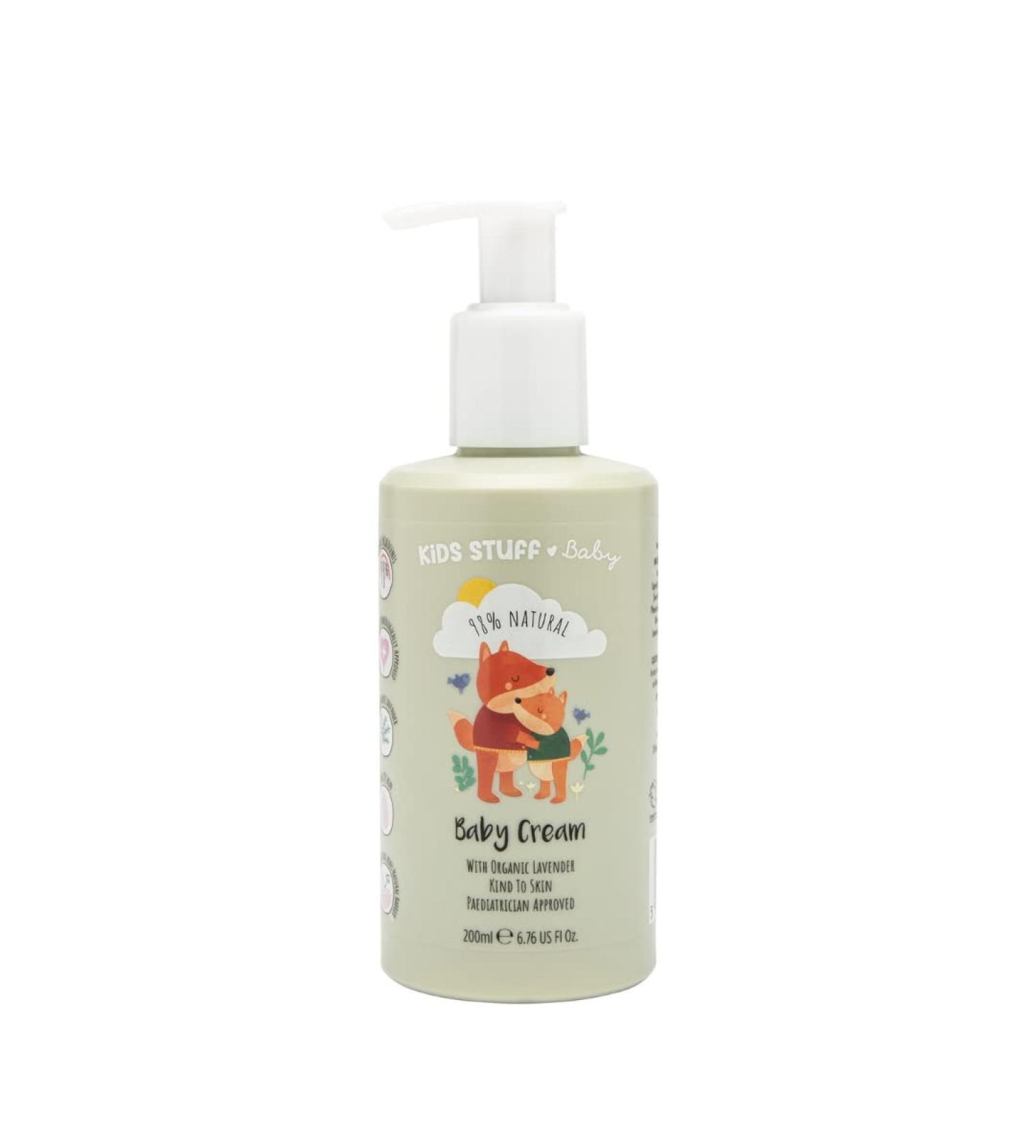 Kids Stuff Baby Cream 200ml - Organic Lavender Oil - Dermatologist & Pediatrician Approved - Vegan & Cruelty-Free - Buy Online on SooperMarket.com