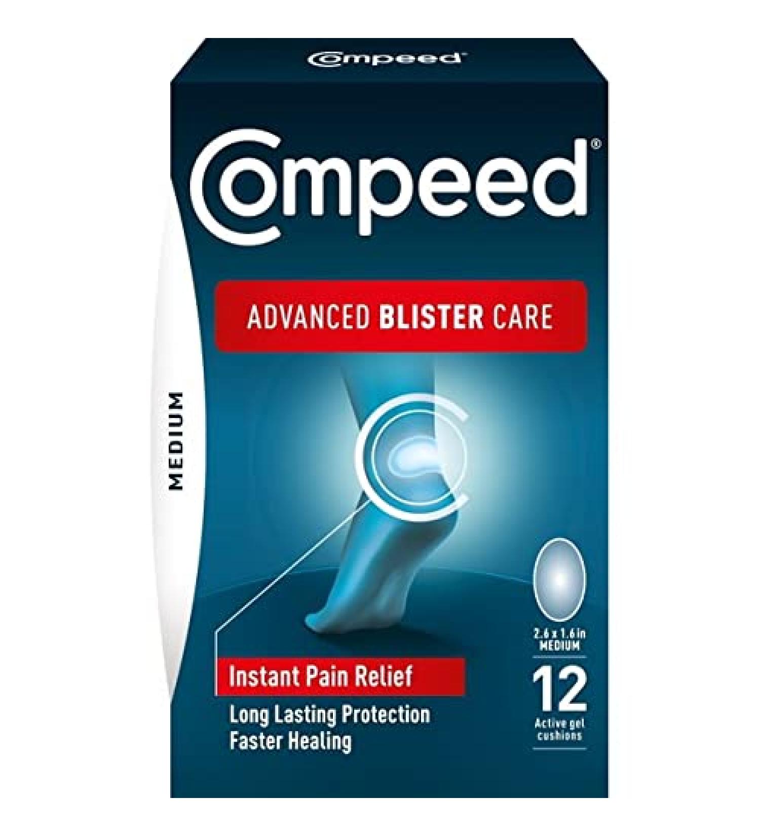 Compeed Advanced Blister Care Plasters - 12 Pack | Medium Active Gel Cushions - Buy Online on SooperMarket.com
