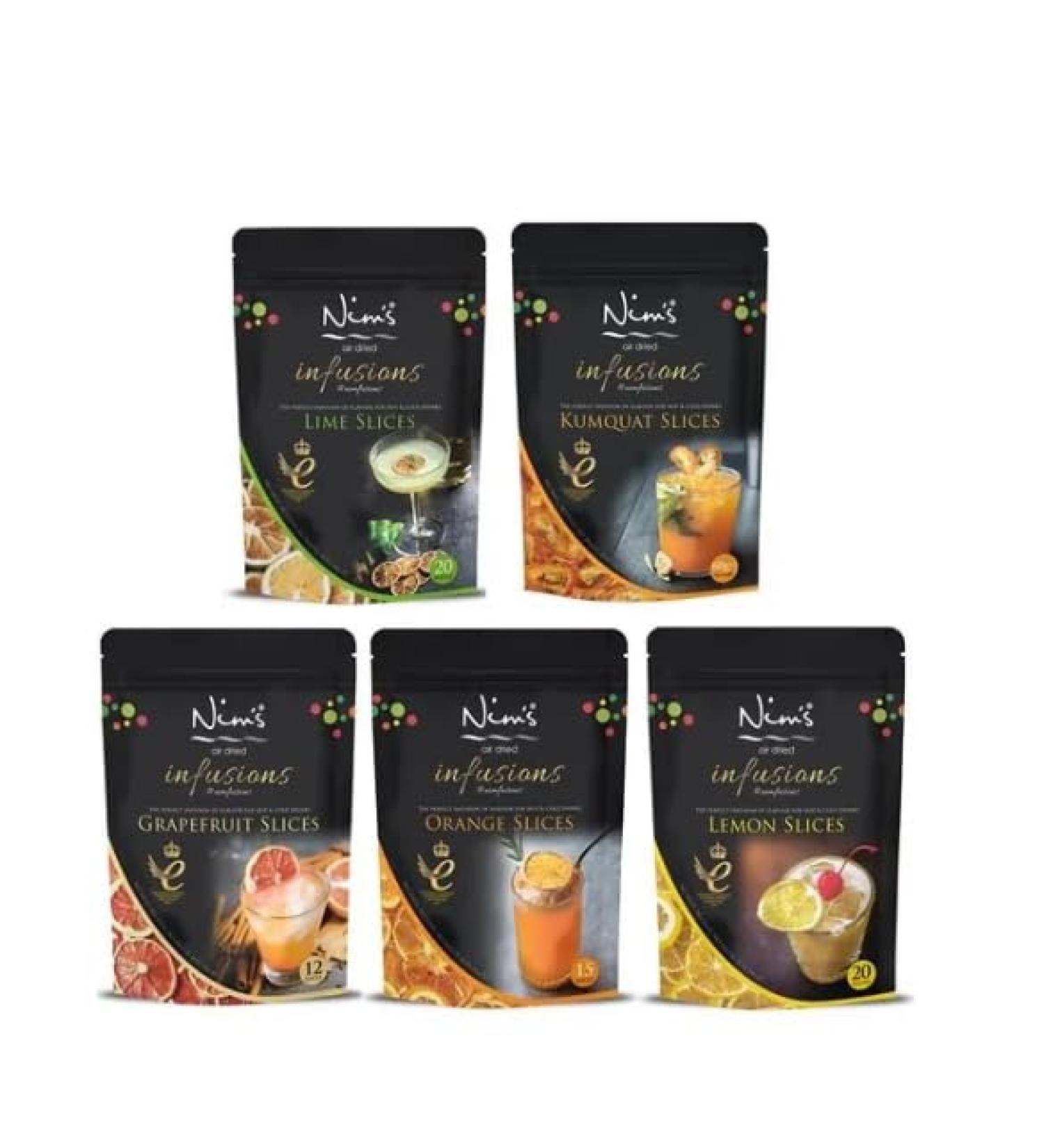 Nim's Selection Box - 5 Varieties of Air Dried Fruit Slices for Cocktail Garnish - Buy Online on SooperMarket.com