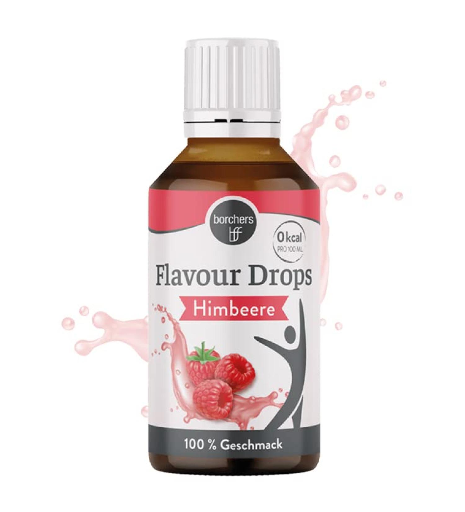 Borchers Flavor Drops - Zero Calorie Raspberry Liquid for Cooking Baking & Drinks | 30ml (1 Pack) - Buy Online on SooperMarket.com