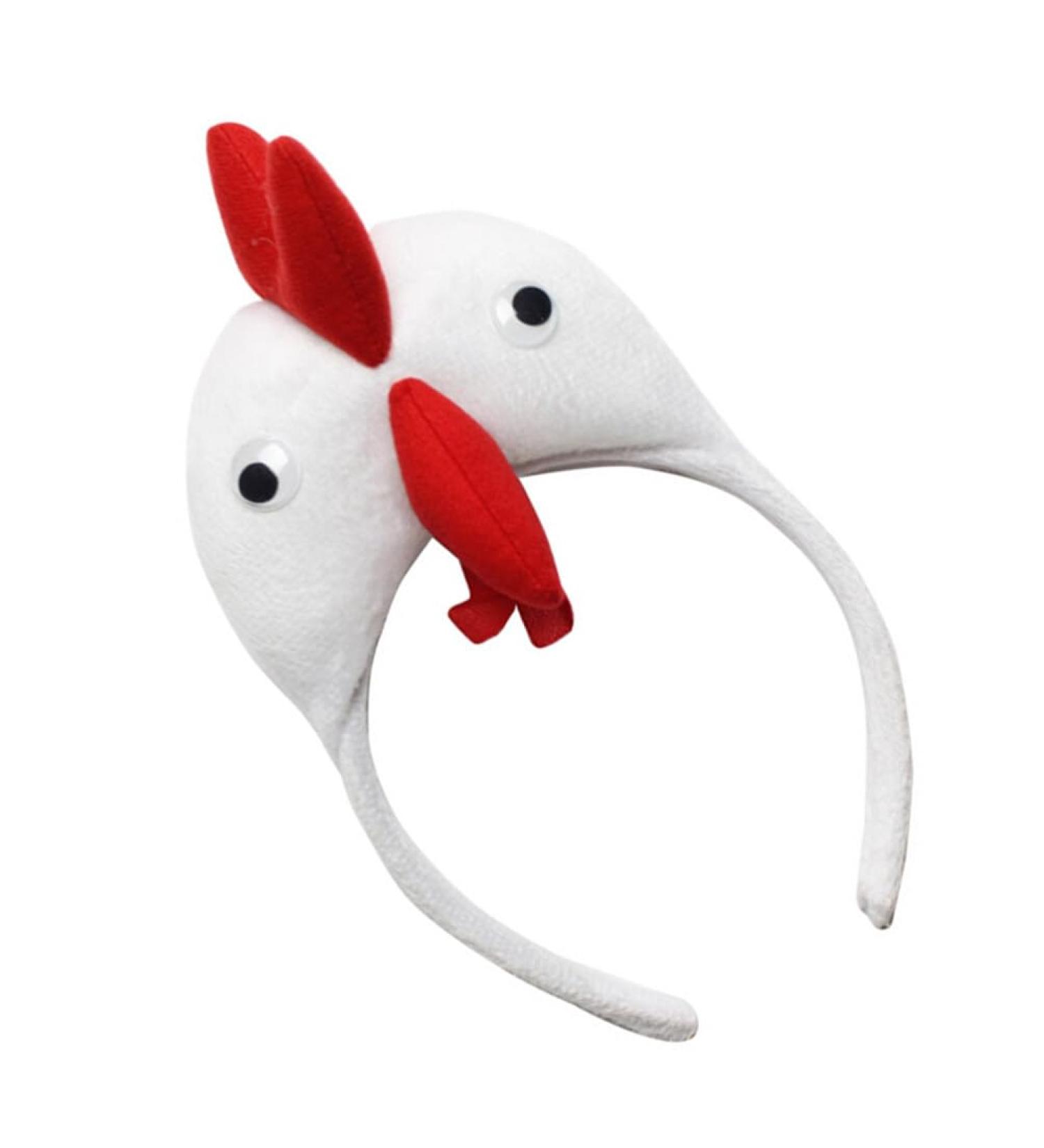 WRITWAA 1Pc Chicken Hair Hoop Easter Headbands Cartoon Rooster Hair Bands for Halloween Decorations Animals Ears Headdress Cute Headbands for Cosplay Party White - Buy Online on SooperMarket.com