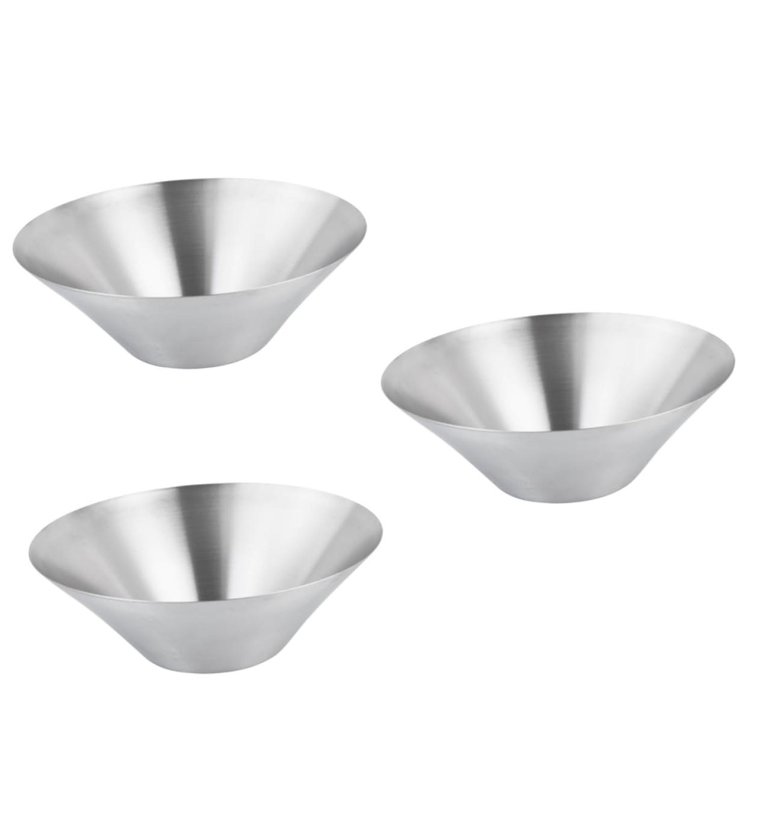 Zerodeko 3 Pcs Stainless Steel Hat Bowl Stainless Steel Ramen Bowl Large Metal Mixing Bowl Japanese Bowl Japanese Ramen Bowl Salad Mixing Bowl Party Bowl Food Single Layer Hat Bowl Silverx3pcs 22.5X8.3X7.5CMx3pcs - Buy Online on SooperMarket.com