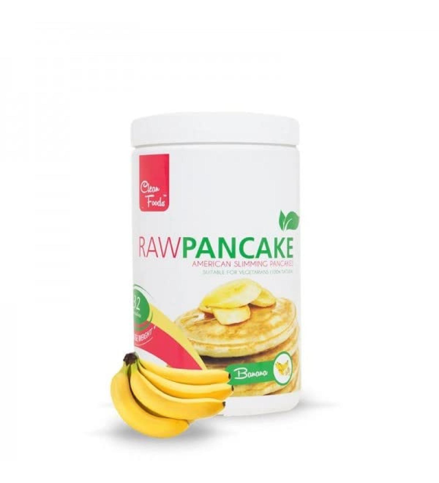 CleanFoods Raw Banana Pancakes 425g | Low-Calorie 45 Calories/100g | Quick 2-Minute Preparation | Konjac Glucomannan - Buy Online on SooperMarket.com