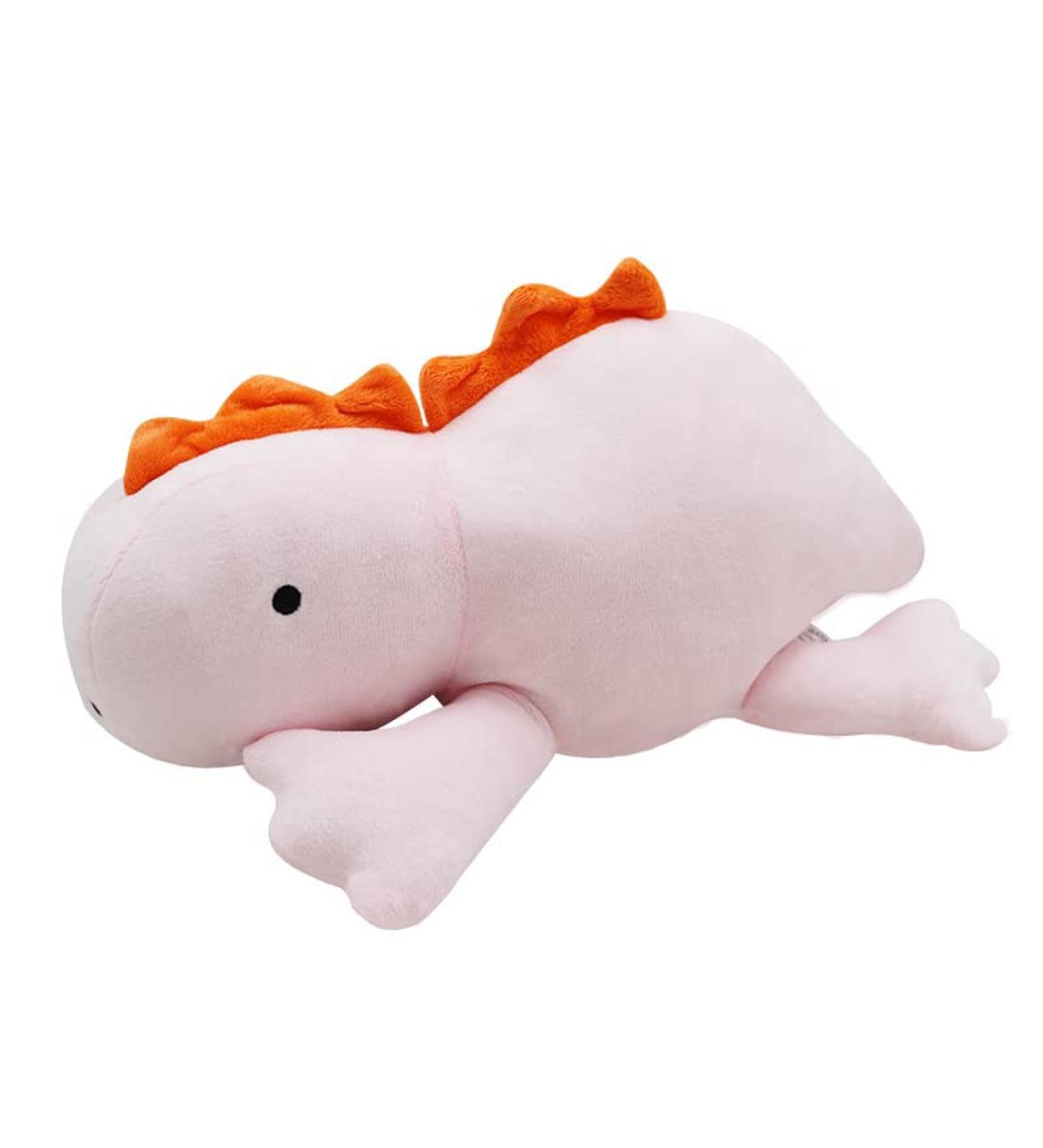 Eamve 40cm Weighted Anxiety Dinosaur Plush Toy Throw Pillow - 1 lb Soft Weighted Stuffed Animal Doll for Kids - Dinosaur Plush Figure Gift - Pink - Buy Online on SooperMarket.com