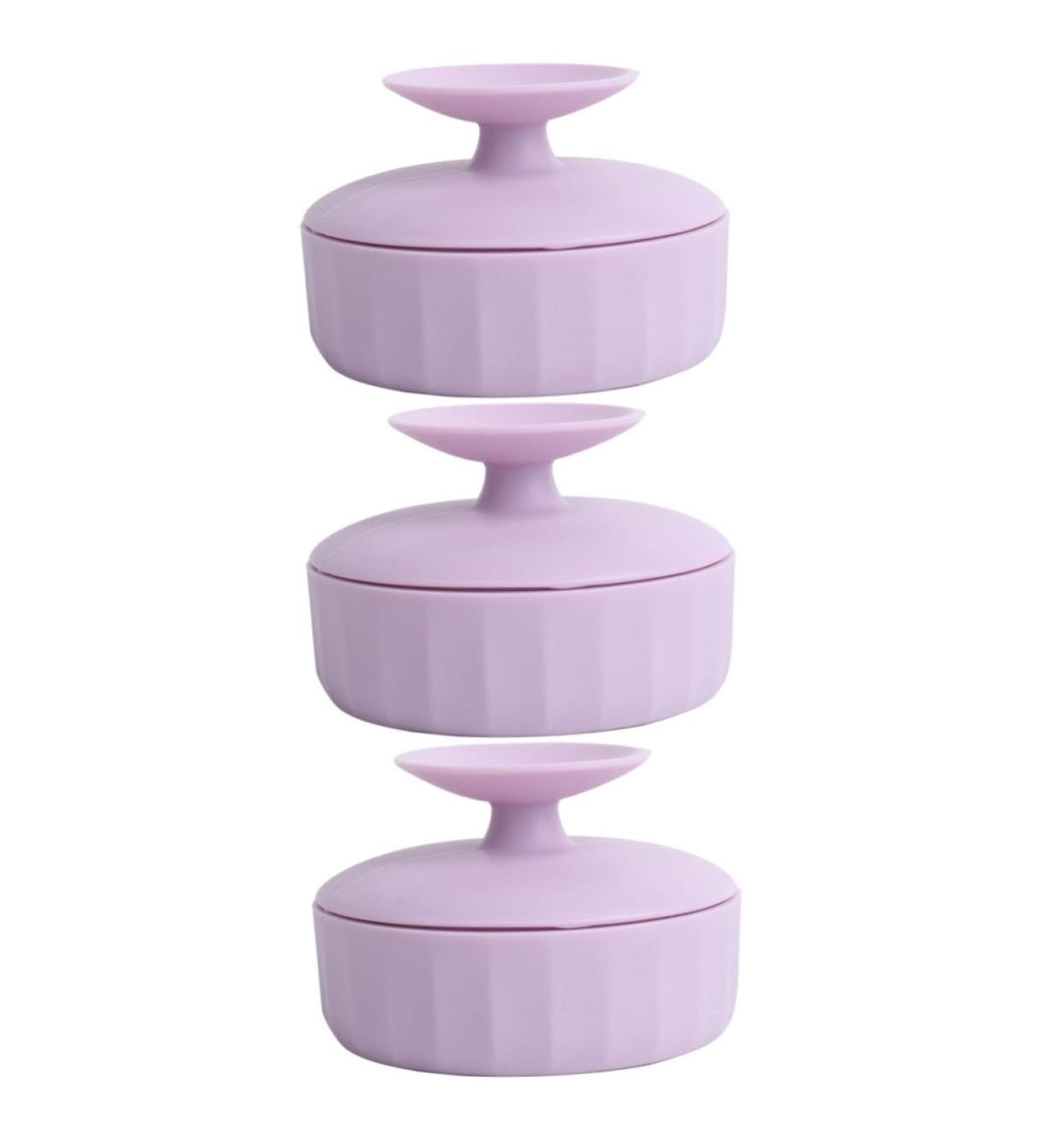 VOSAREA 3pcs Makeup Brush Cleaning Box | Foldable Cleaning Mat & Scrubber for Effortless Brush Care - Shop Internationally - Buy Online on SooperMarket.com