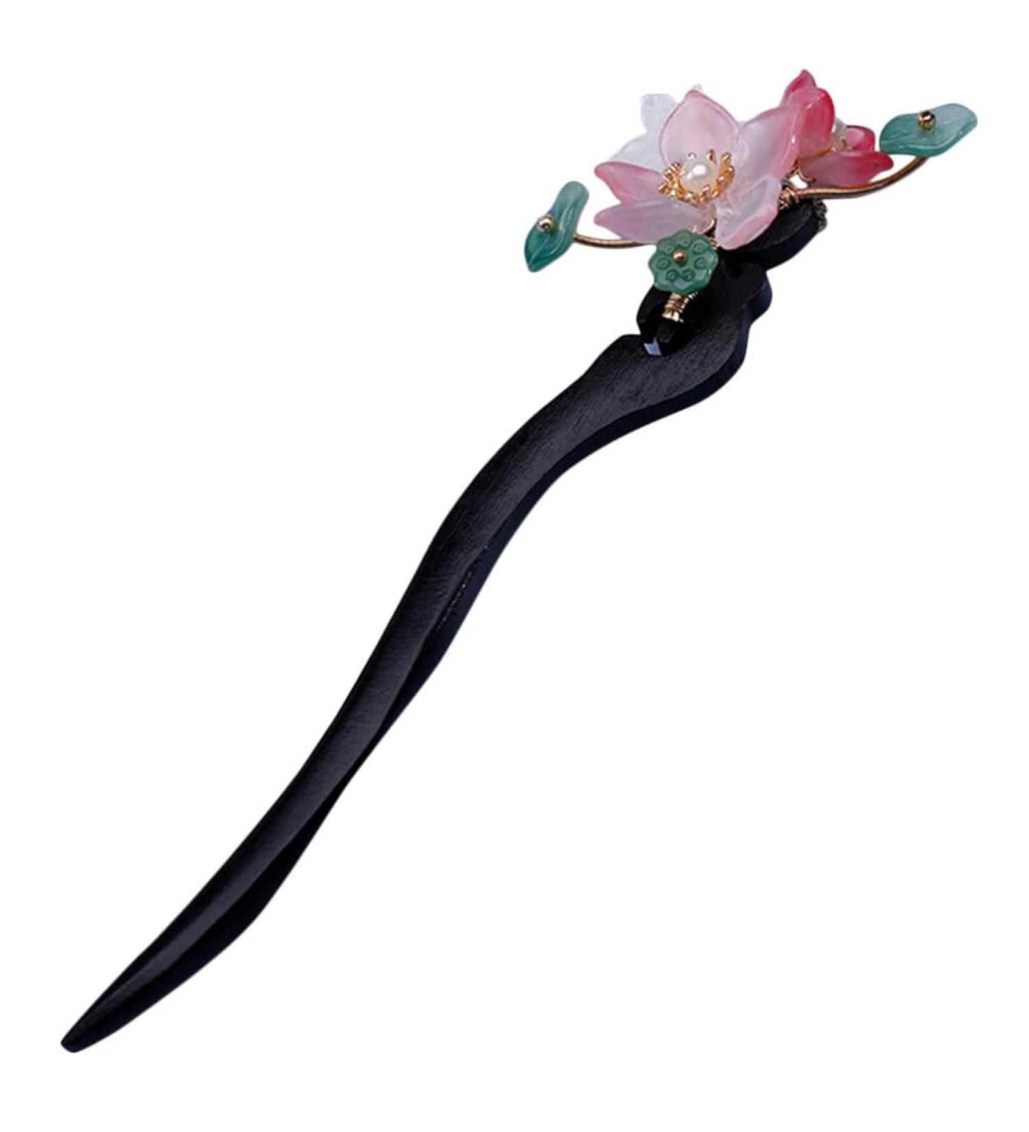 minkissy Hair Stick Wood Chinese Hair Chopsticks Vintage Flower Hairpin Chignon Pin Hair Accessories for Women Lady - Buy Online on SooperMarket.com