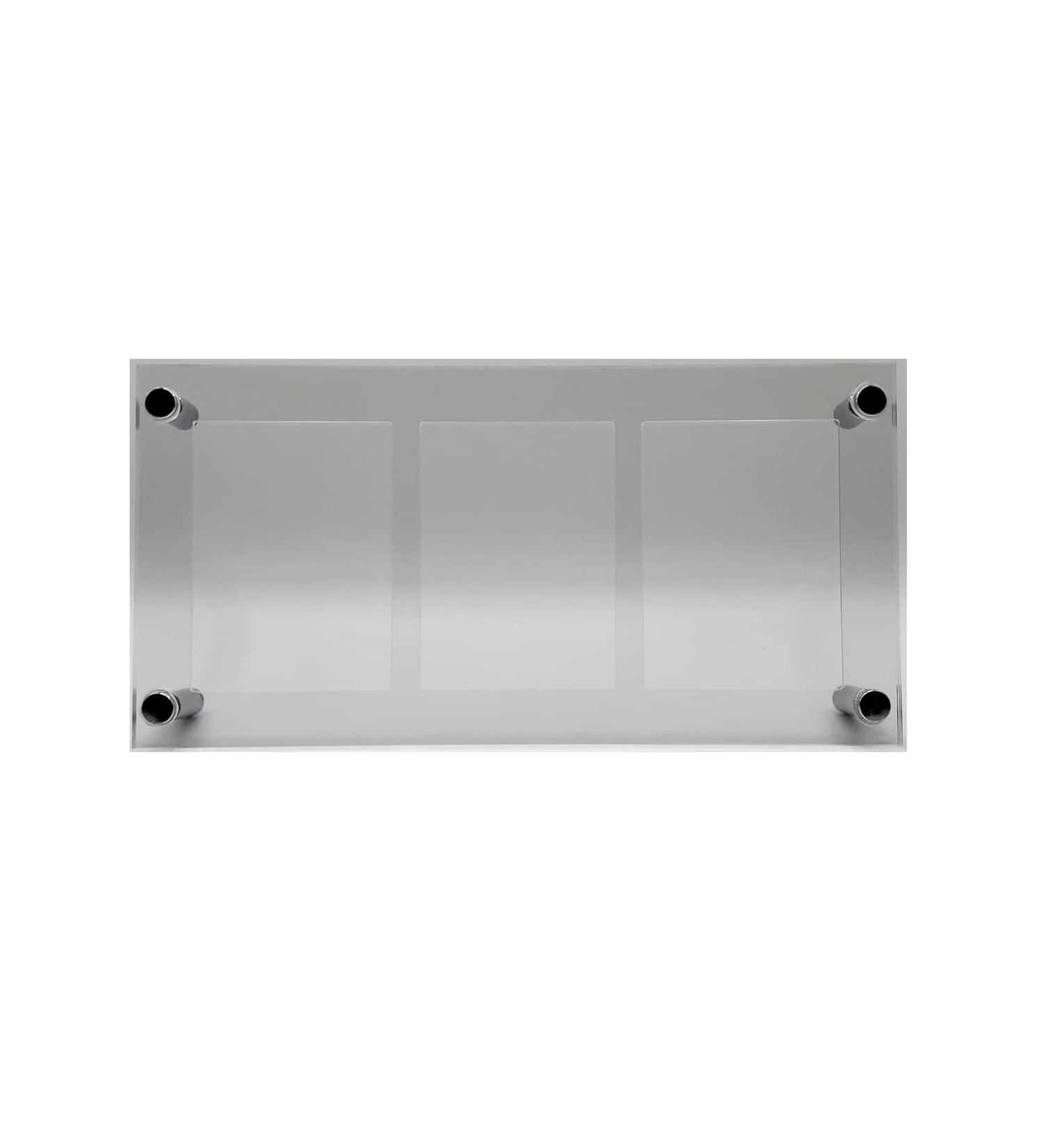 Acrylic Trading Card Frame Holder Stand Display - 3 Slots UV Filtering Screwdown - Buy Online on SooperMarket.com