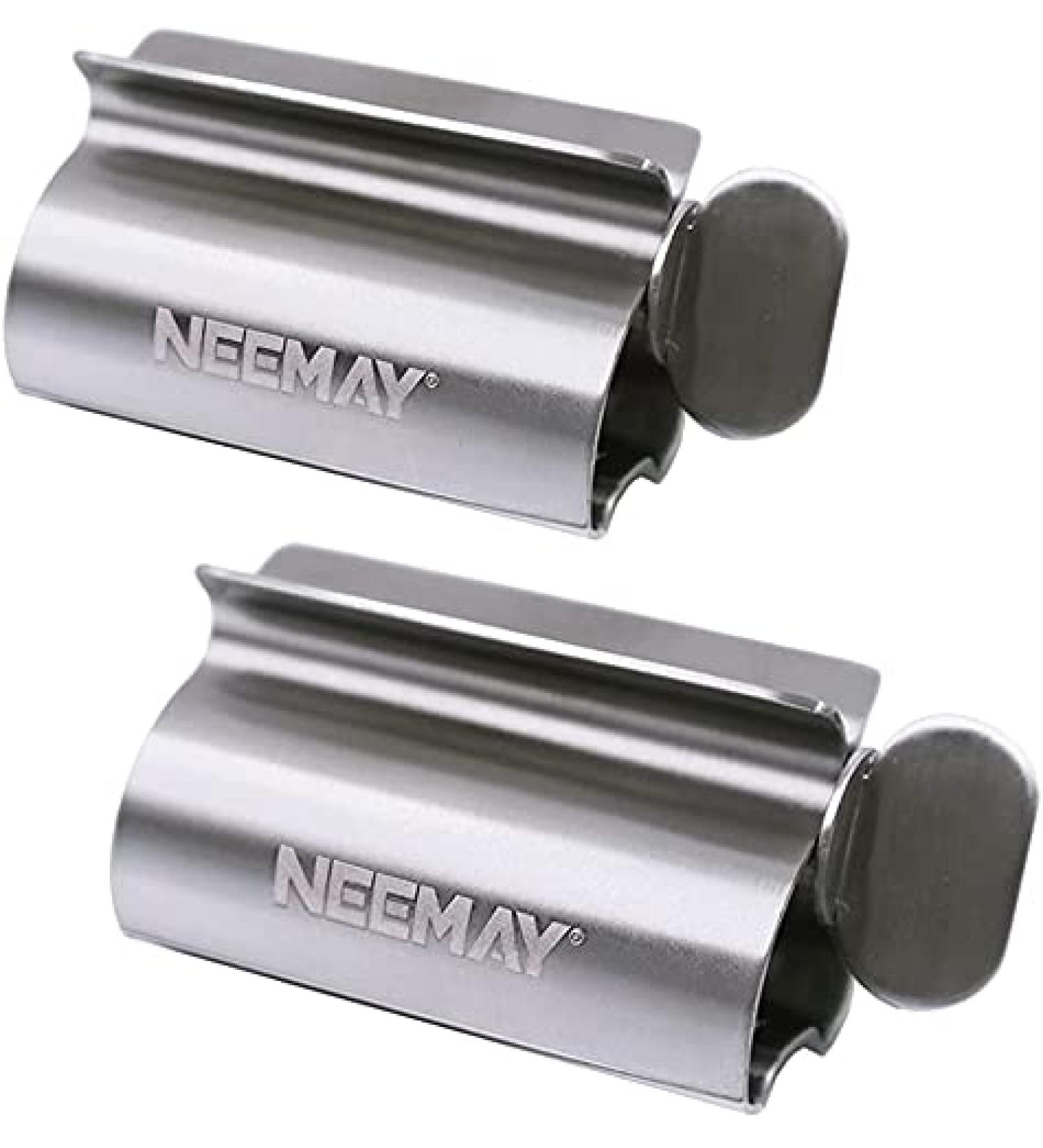 Toothpaste Tube Squeezer NEEMAY Metal Toothpaste Squeezer Rollers Toothpaste Dispenser Rolling Tube Toothpaste Wringer 304 Stainless Steel Tube Squeezer Seat Holder Stand 2 Pcs/Set Standard Size - Buy Online on SooperMarket.com