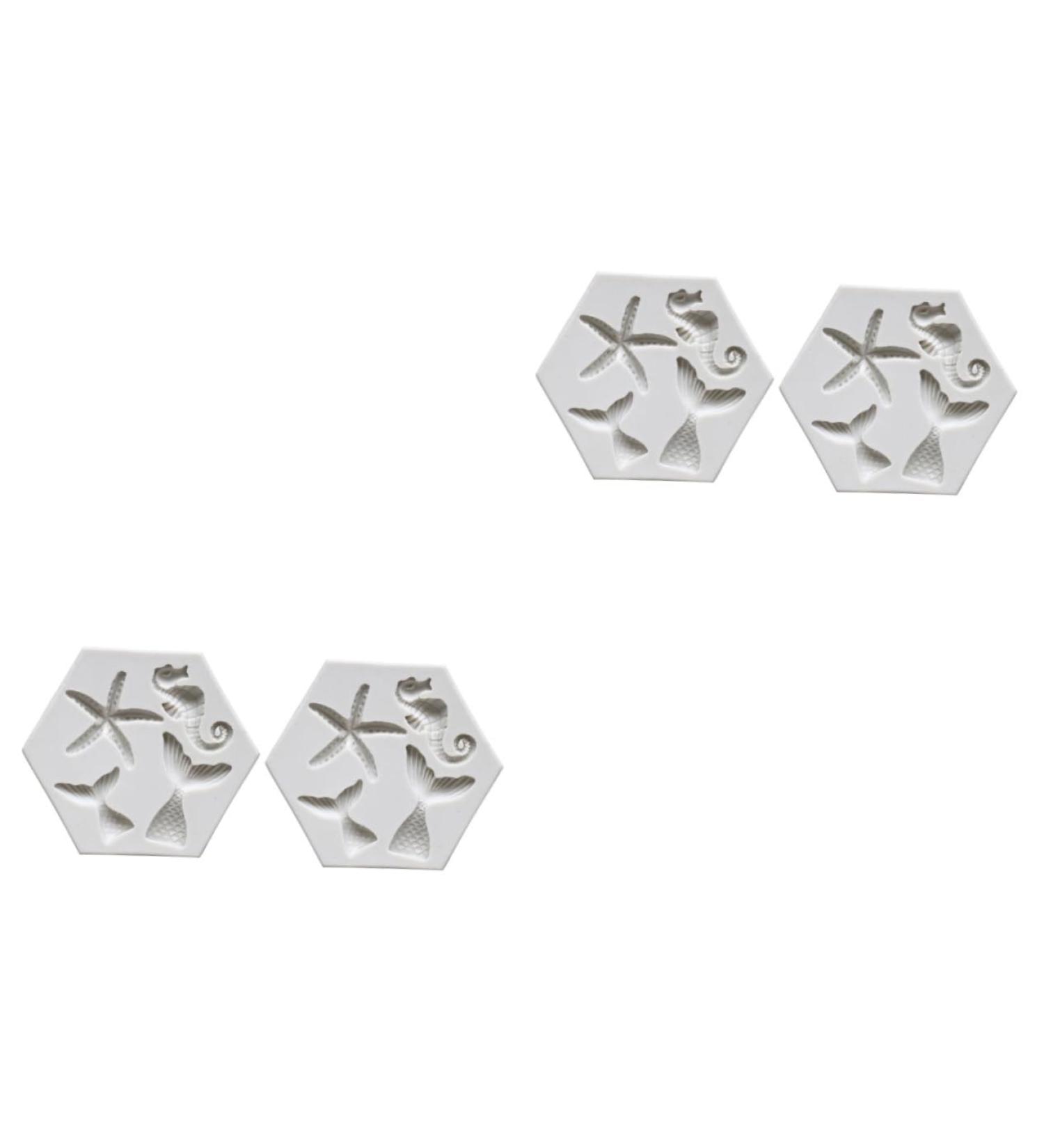 MAGICLULU DIY Baking Mold 4 Pcs Mold Cake Silica Gel Fudge Silicone Sweet Mould 9X7.5X0.8CMx2pcs Greyx2pcs - Buy Online on SooperMarket.com