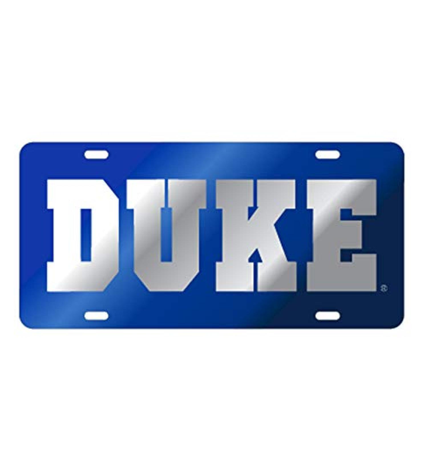 Duke Blue Devils Blue/Silver Laser Cut Car Tag
