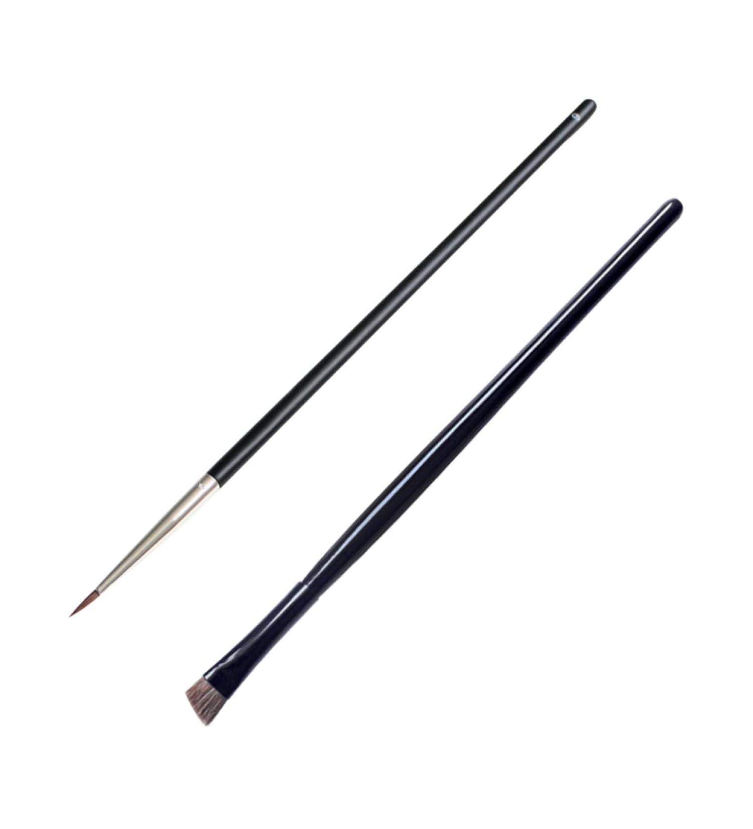 Mikinona Makeup Brush 2pcs Brush Eyeliner Liquid Cosmetic Horsehair Eyeshadow Eye Makeup Tools Liquid Eyeliner - Buy Online on SooperMarket.com