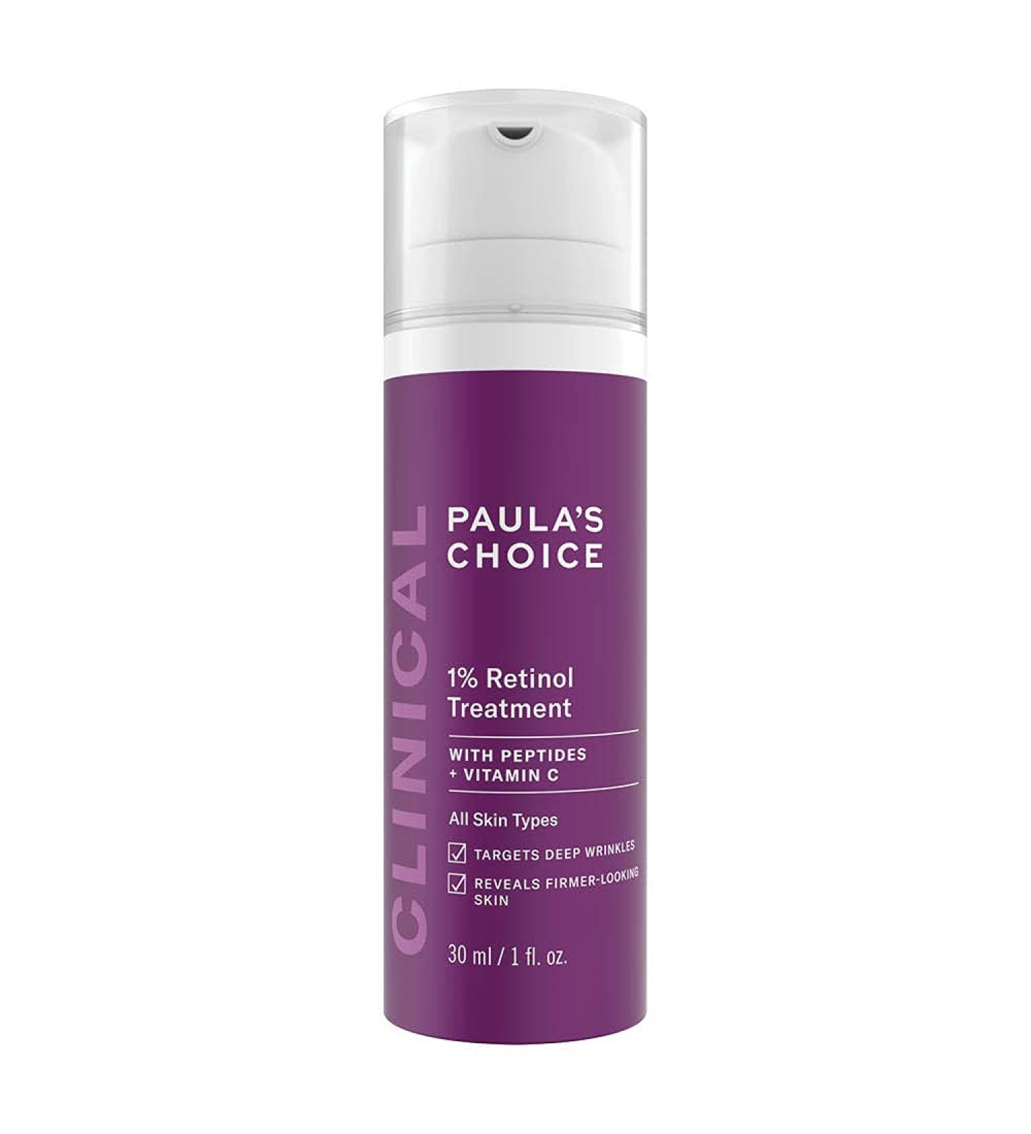 Paula's Choice CLINICAL 1% Retinol Treatment - Anti-Aging Serum with Vitamin C & Peptides - 30ml - Buy Online on SooperMarket.com
