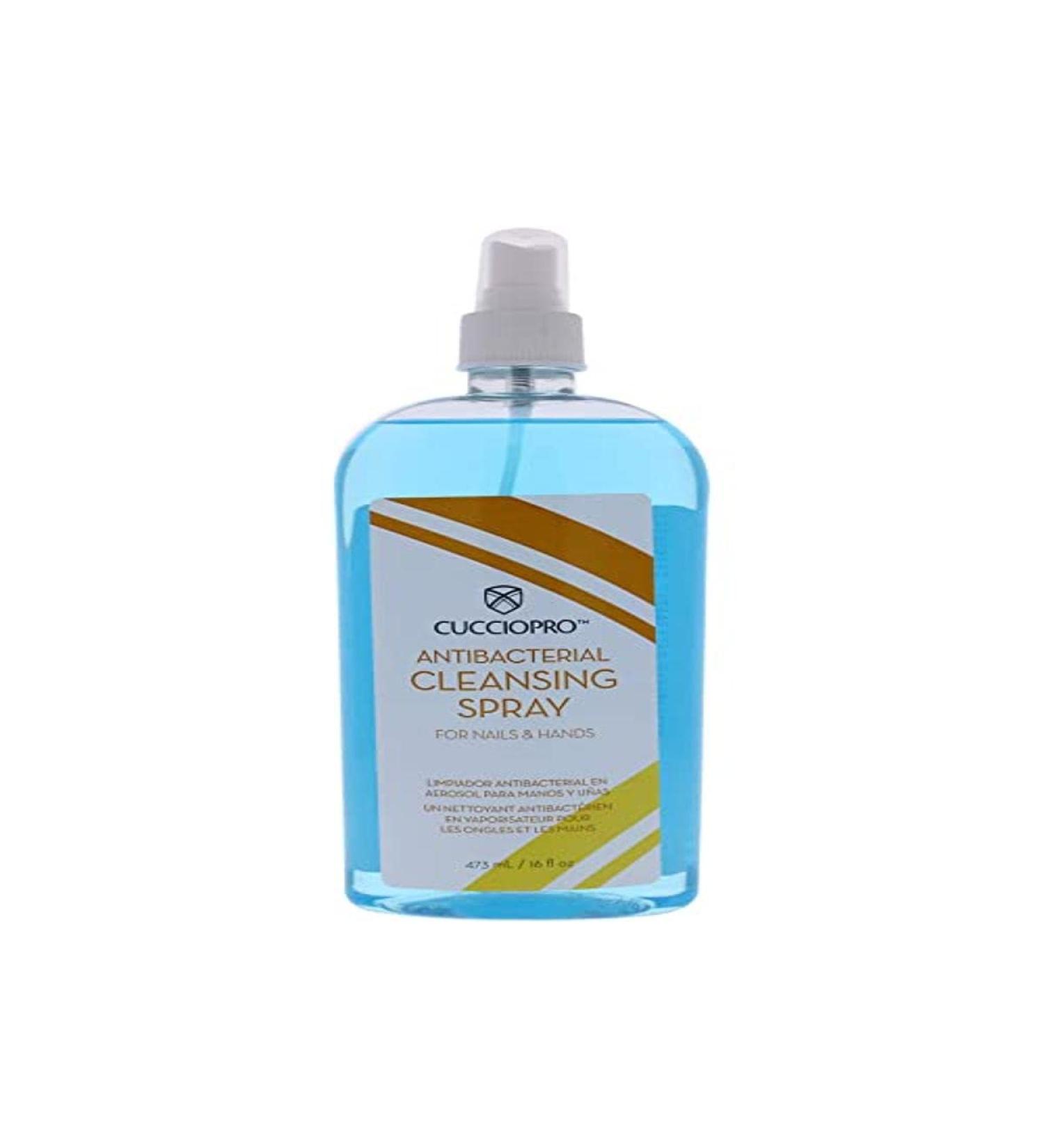Cuccio Pro Antibacterial Nail Cleansing Spray  Blue  16 Oz