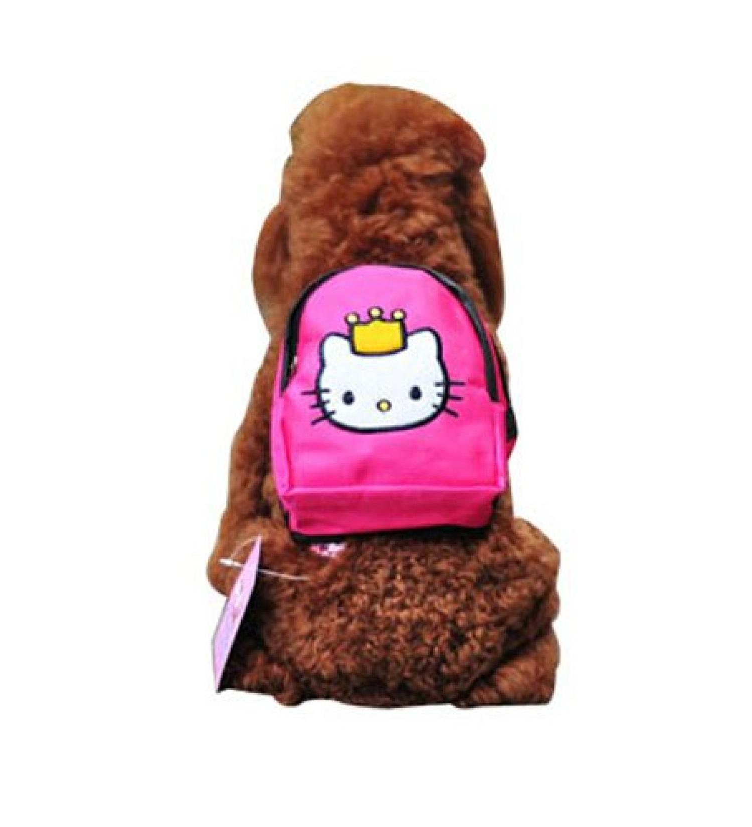 O&C Puppy Dog Backpack,Saddle Bags,Back Pack with Training Lead Leash (Rose Cat, S(12x14cm)) S(12x14cm) rosecat