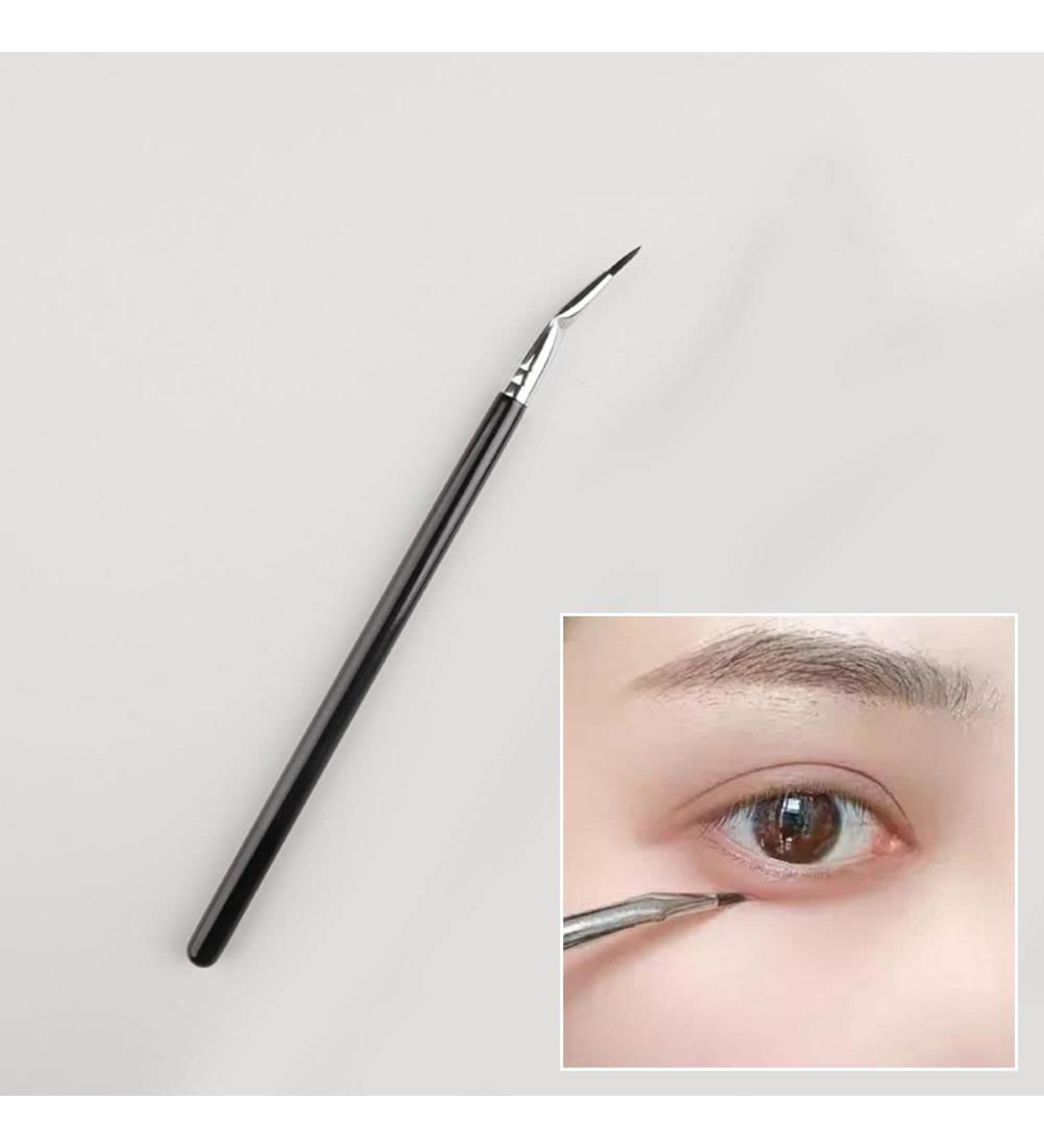 Eye Makeup Gel Eyeliner Brushes Ultra Fine Bent Angled Cosmetics Brush Eyeliner Thin for Gel or Powder Eye Line - Buy Online on SooperMarket.com