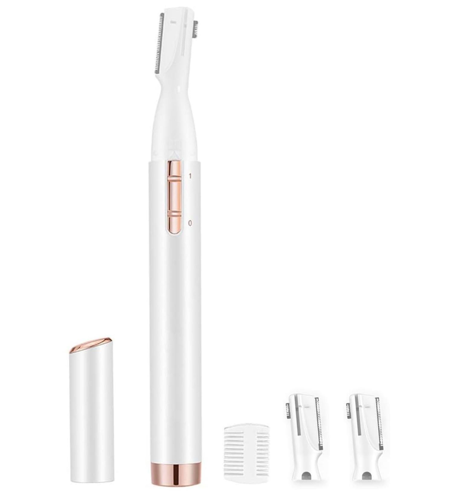 Upgraded Eyebrow Trimmer & Precision Facial Hair Remover - Battery Operated Painless Electric Razor for Face Chin Upper Lip & Peach Fuzz - International Shipping Available - Buy Online on SooperMarket.com