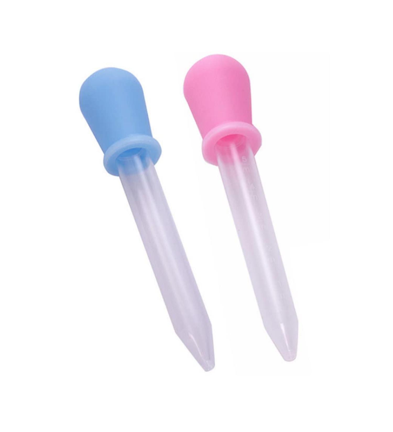 2pcs Baby Medicine Feeder Medicine Dropper Feeder Newborn Liquid Dropper Silicone 5ml Pipette Medicine Dispensers (Blue+Pink) Baby products - Buy Online on SooperMarket.com