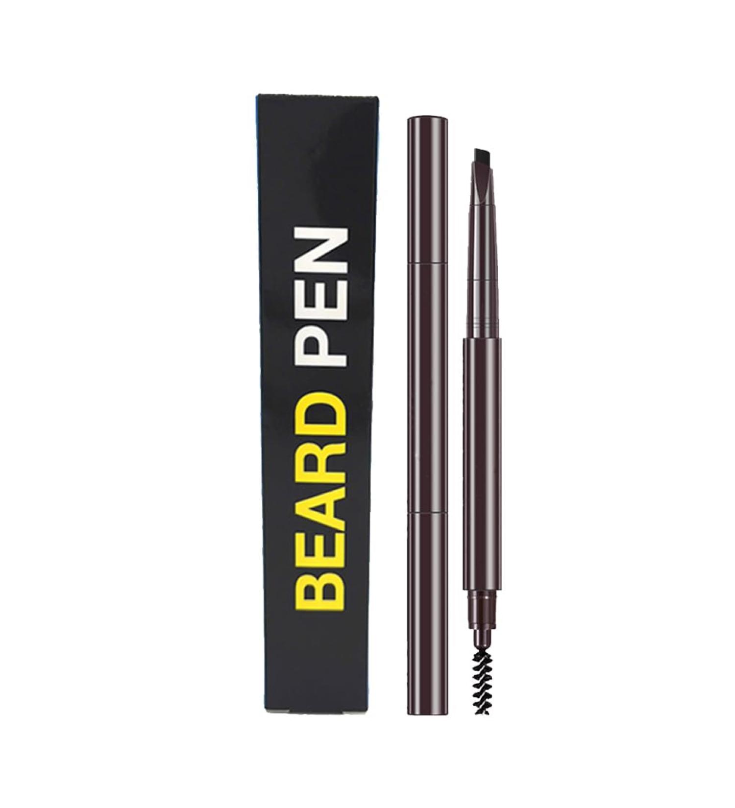 Evember Bartf ller beard filler waterproof and weld-resistant filler with natural finish for men brush 2-in-1 and pencil dark brown