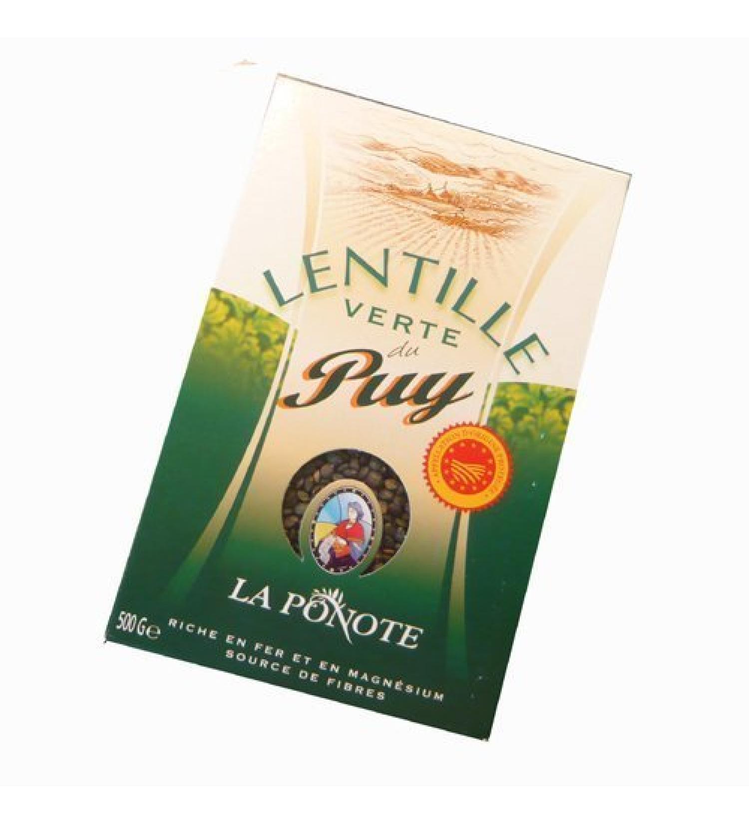 La Ponote Lentilles Vertes du Puy (Green Lentils) 500g