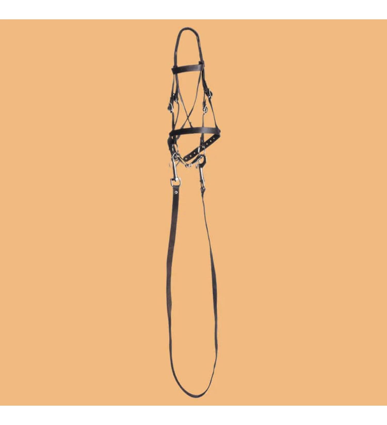 HUMMA Bridle for Hobby Horses | Sustainable Brown Leather | Eco-Friendly LL Brown - Buy Online on SooperMarket.com