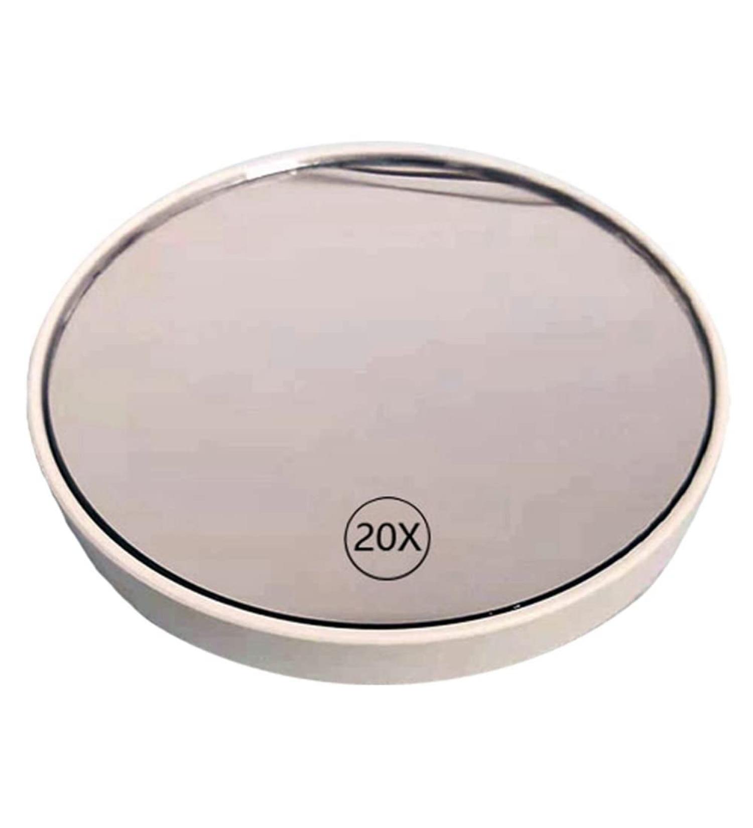 TAMOSH Anti-Fog Suction Cup Vanity Mirror 20X Handheld Magnifying with Handle White - Buy Online on SooperMarket.com