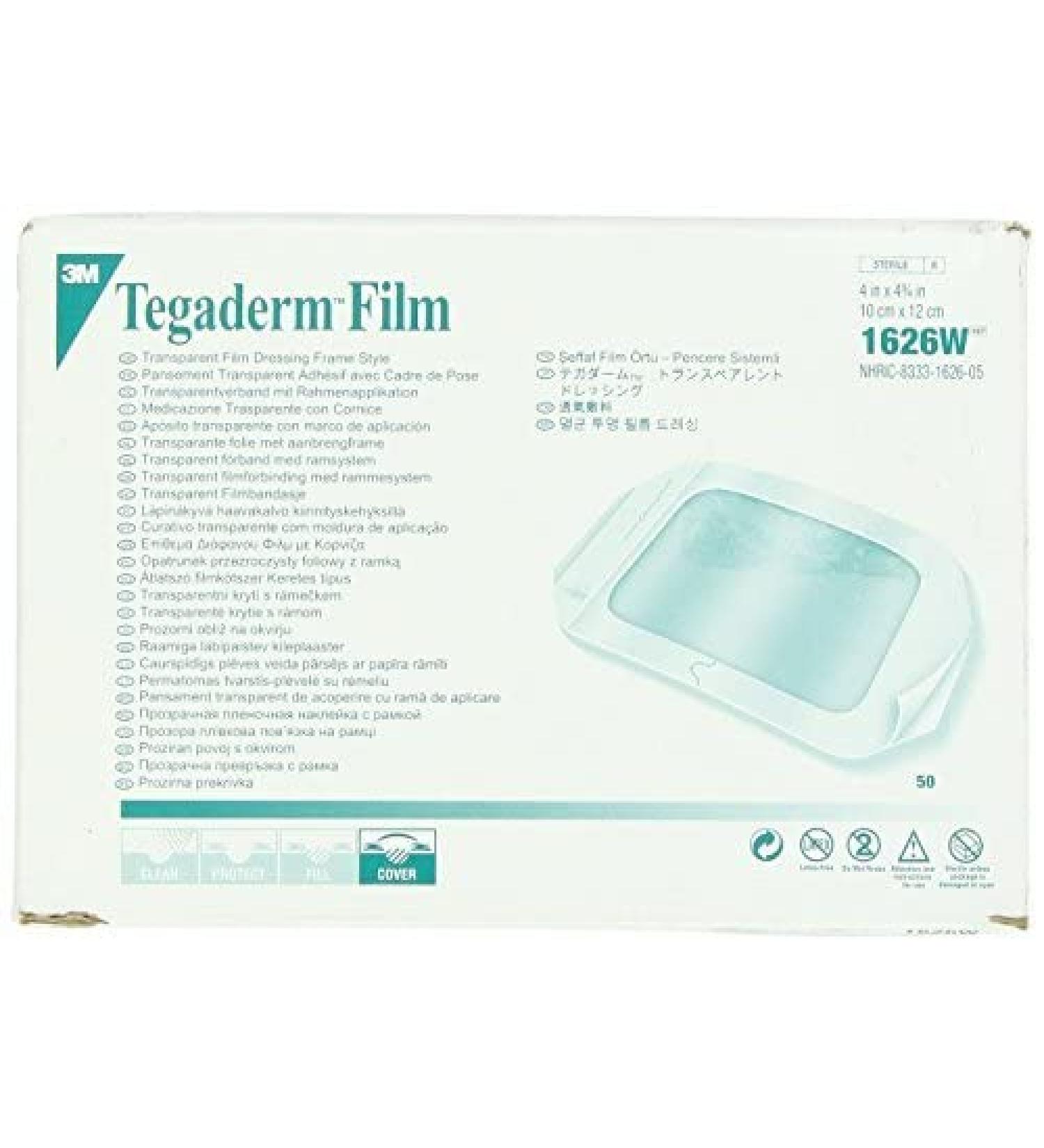 3M Tegaderm Transparent Dressing 4 x 4.75 (10 x 12 cm) 25/Box 1626W - Pack of 25, for Wound Care - Buy Online on SooperMarket.com