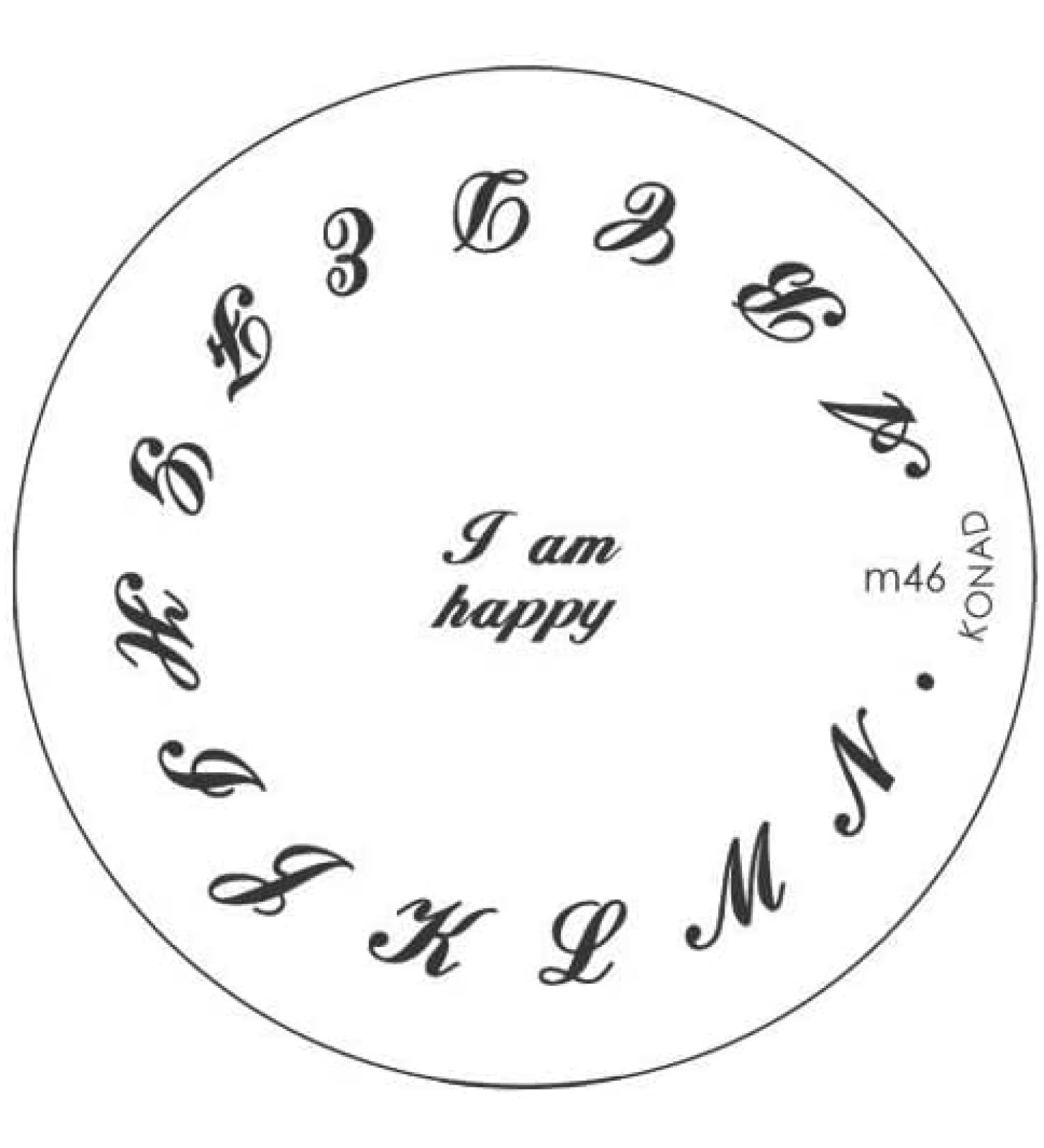 Konad stencil stamping stamping stencil M46