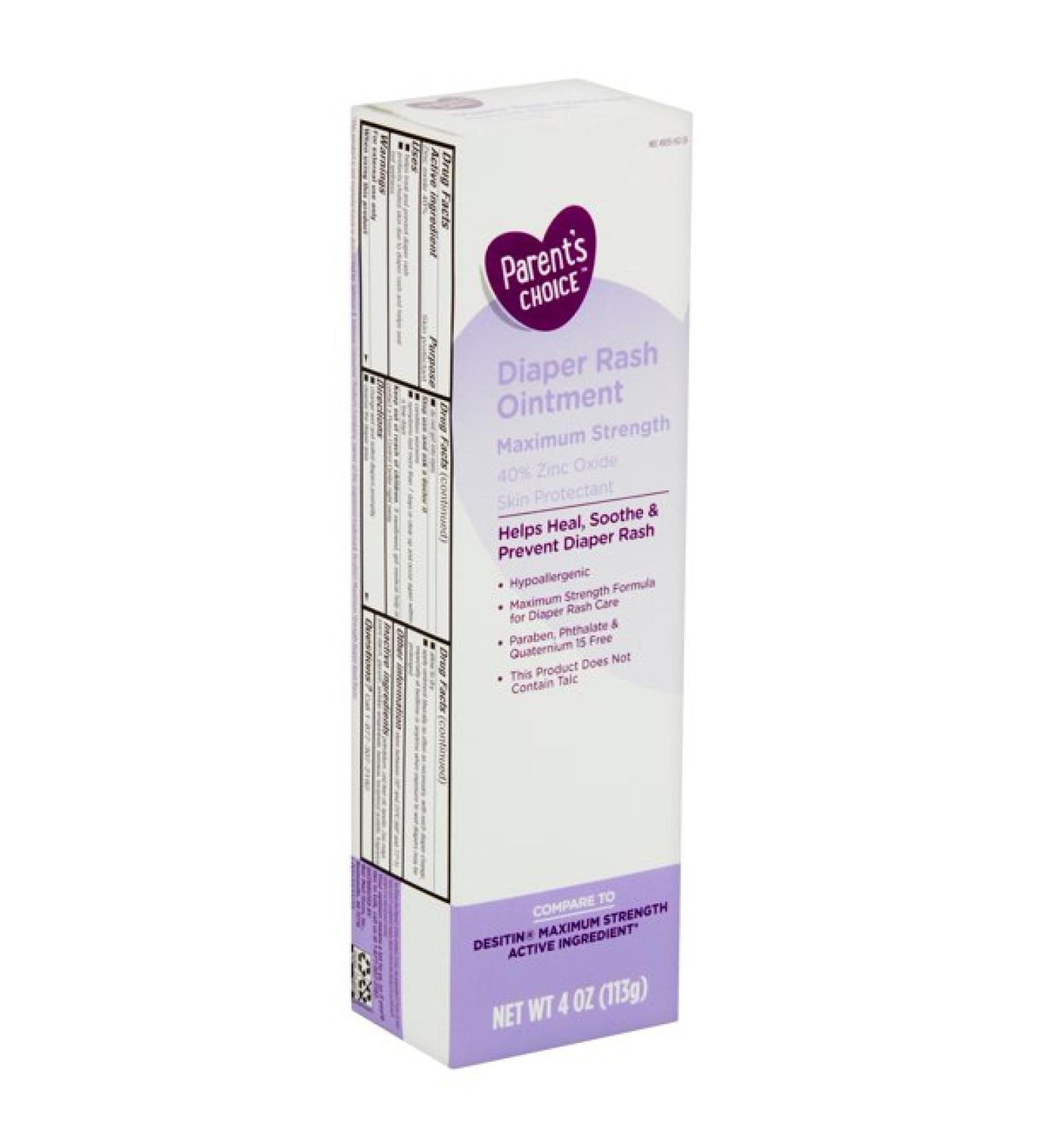 Parent's Choice Maximum Strength Diaper Rash Ointment 4 oz - Fast Relief for Baby's Skin - Buy Online on SooperMarket.com