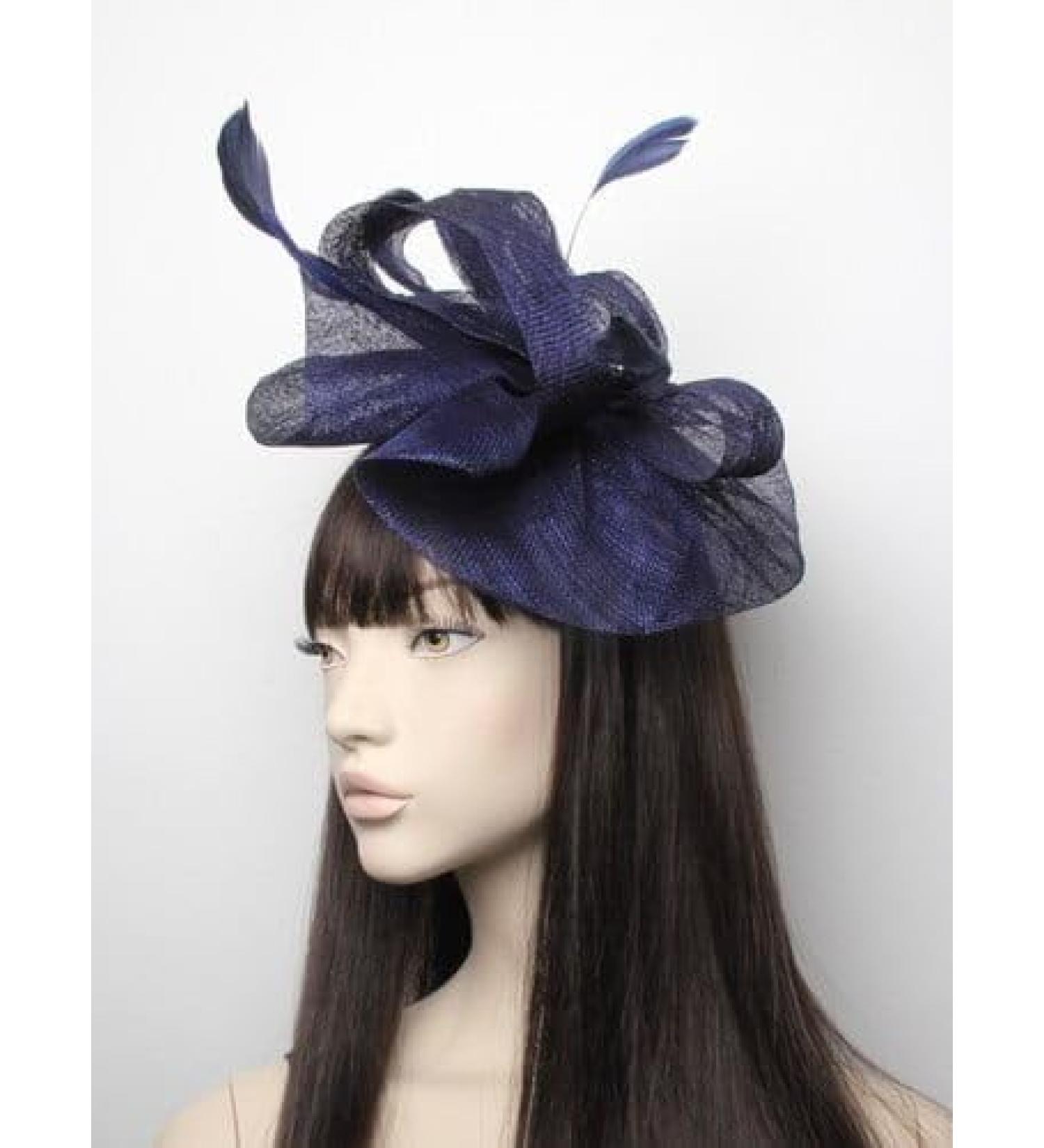 Arranview Jewellery Large navy blue fascinator with feathers on aliceband - Buy Online on SooperMarket.com