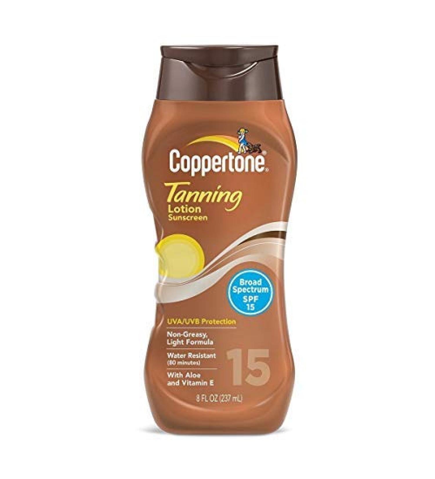 Coppertone Tanning Lotion SPF 15 8 oz (Pack of 2)