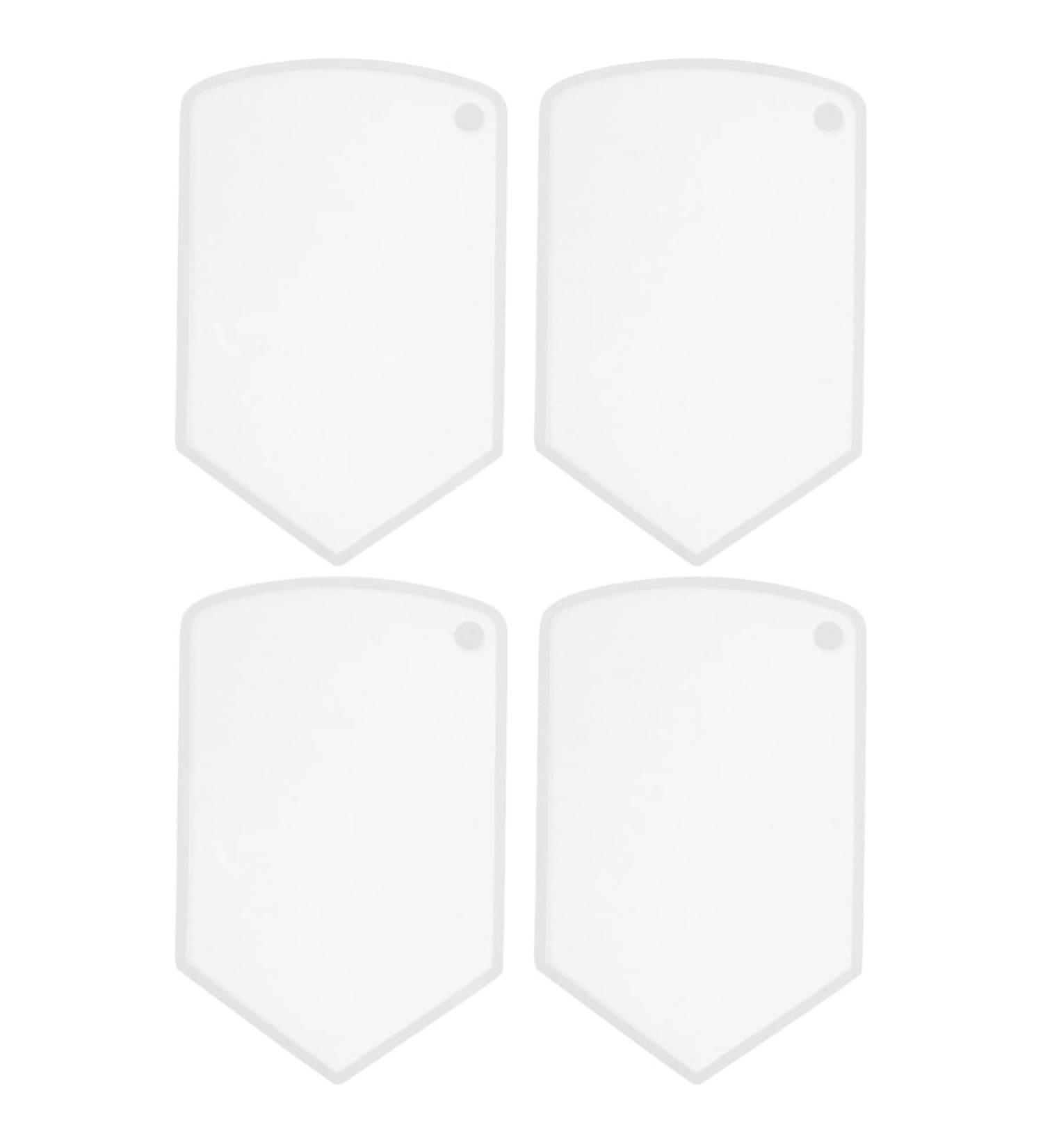 COHEALI 4 Pcs Pendant Mold Keychain for Crafts Hanging Tag Pet Tag Pendant Charms Silicone Mold Fudge Epoxy Whitex2pcs 5.1X7.8CMx2pcs - Buy Online on SooperMarket.com