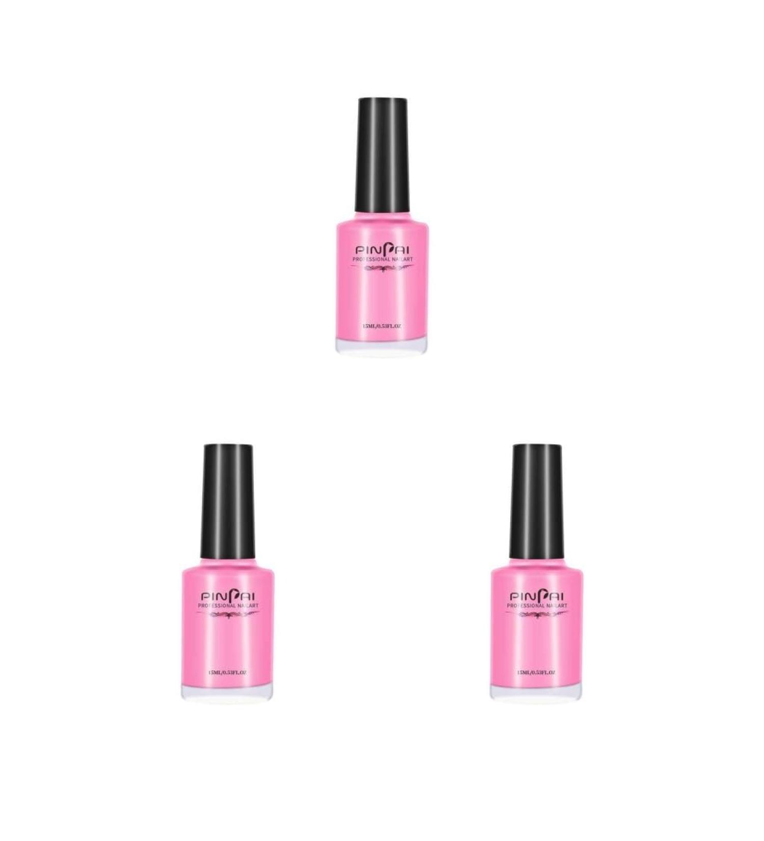3 set of Peel Off Protective Nail Polish Manicure Liquid Tape Spill-proof Gel Tearable Nail Care Tool 15ml Pink 3 set of (pink 15m) - Buy Online on SooperMarket.com
