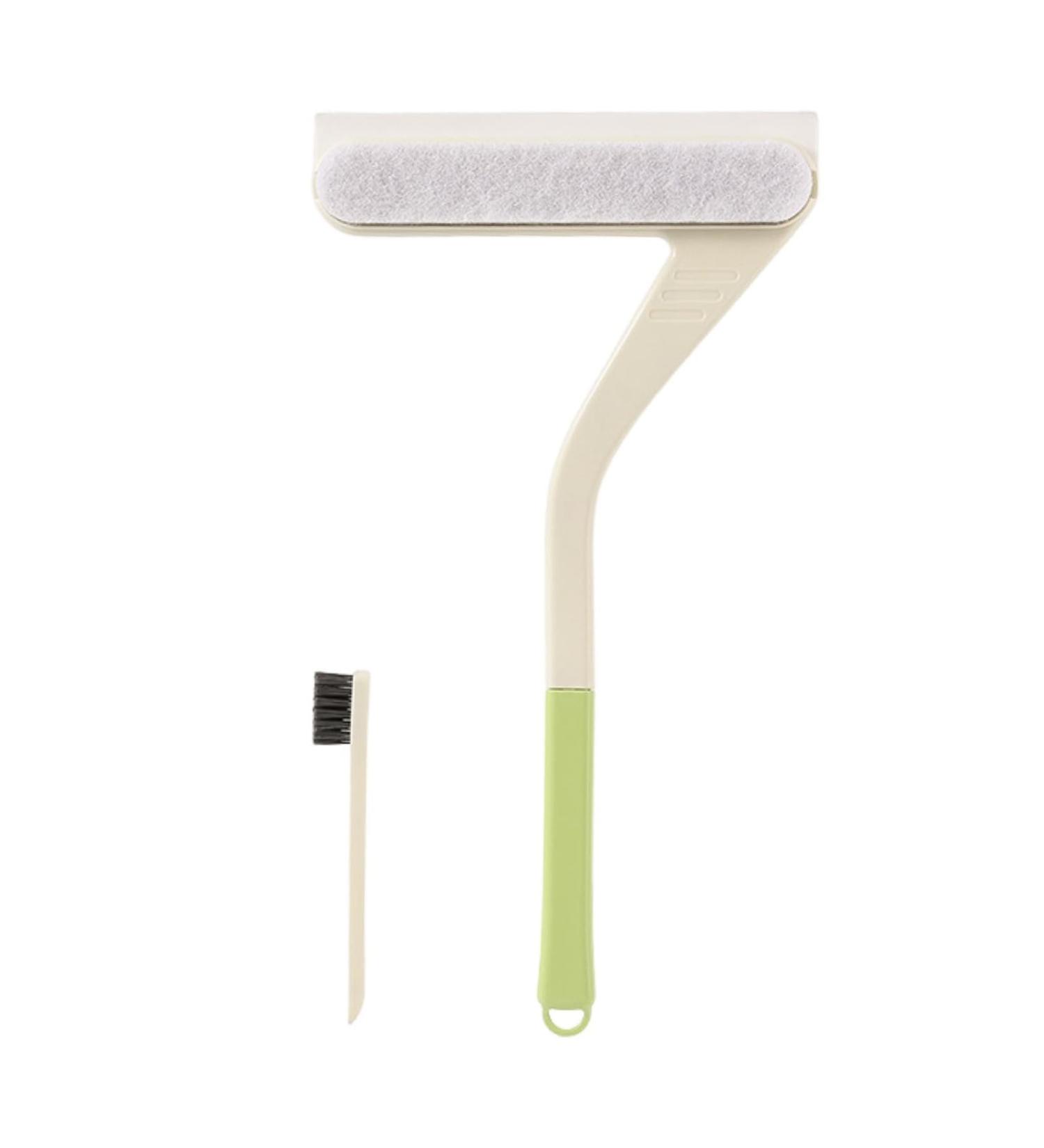 Professional Window Cleaning Tool - Squeegee with Crevice Brush | Household Glass Scraper - Green - International Shipping - Buy Online on SooperMarket.com