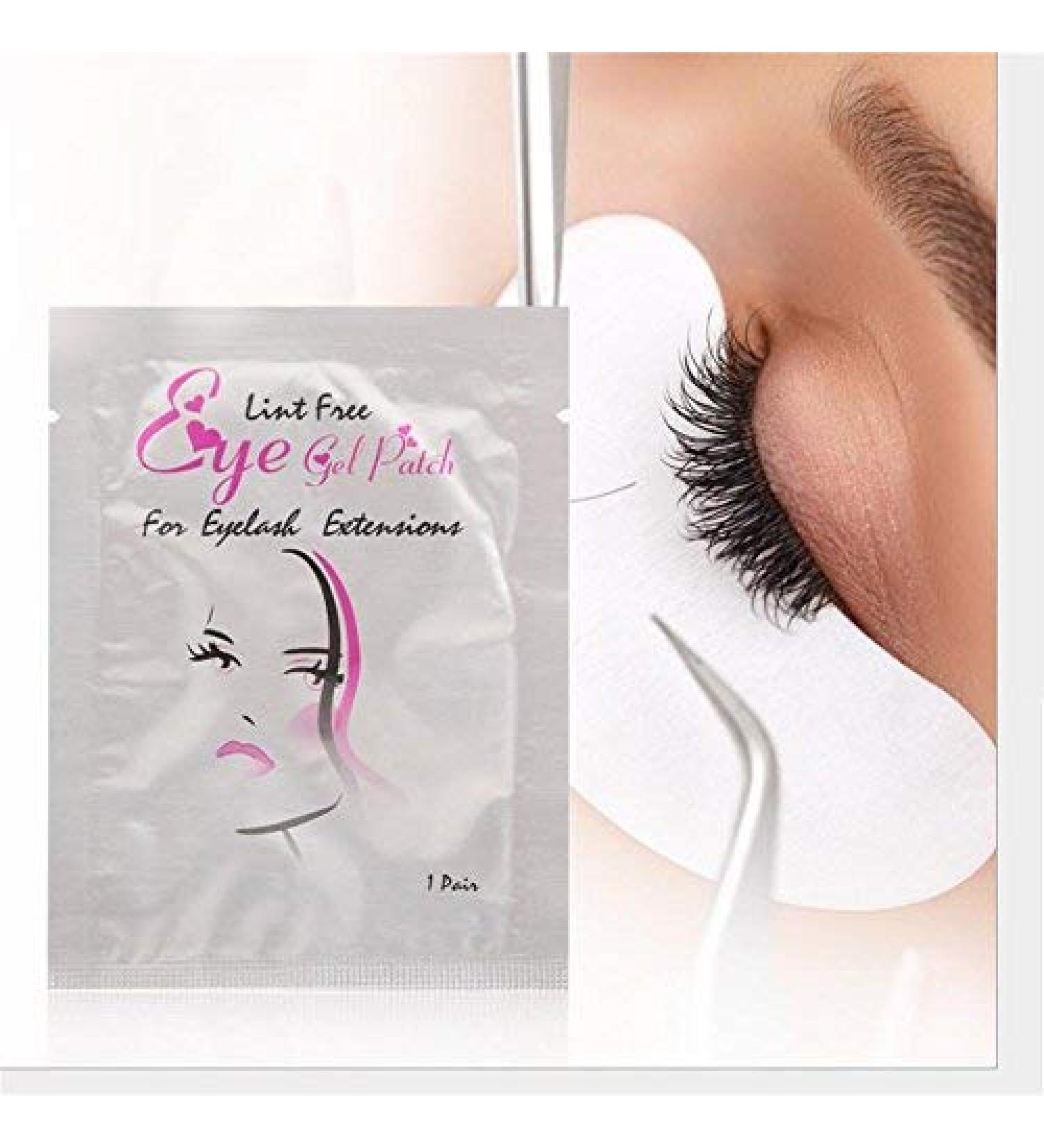 100 Pairs Set Eye Gel Patches Under Eye Pads Lint Free Lash Extension Eye Gel Patches for Eyelash Extension Eye Mask Beauty Tool (100)