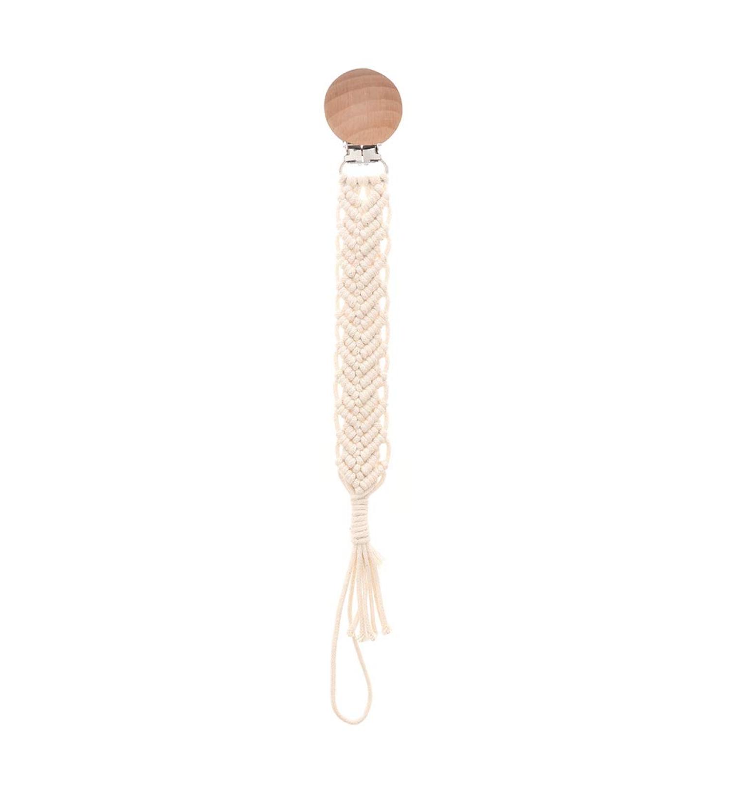 TIAN-K Cotton Pacifier Chain | Woven Baby Pacifier Holder | Stylish & Durable Pendant for Nipples - Buy Online on SooperMarket.com