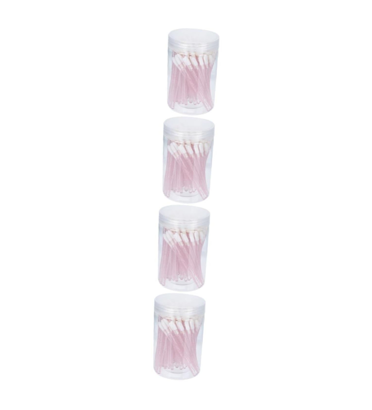 NOLITOY 400 Pcs Lip Brush Set | Disposable Lip Gloss & Eyeshadow Applicators | Pink Crystal Handle Makeup Brushes - Buy Online on SooperMarket.com
