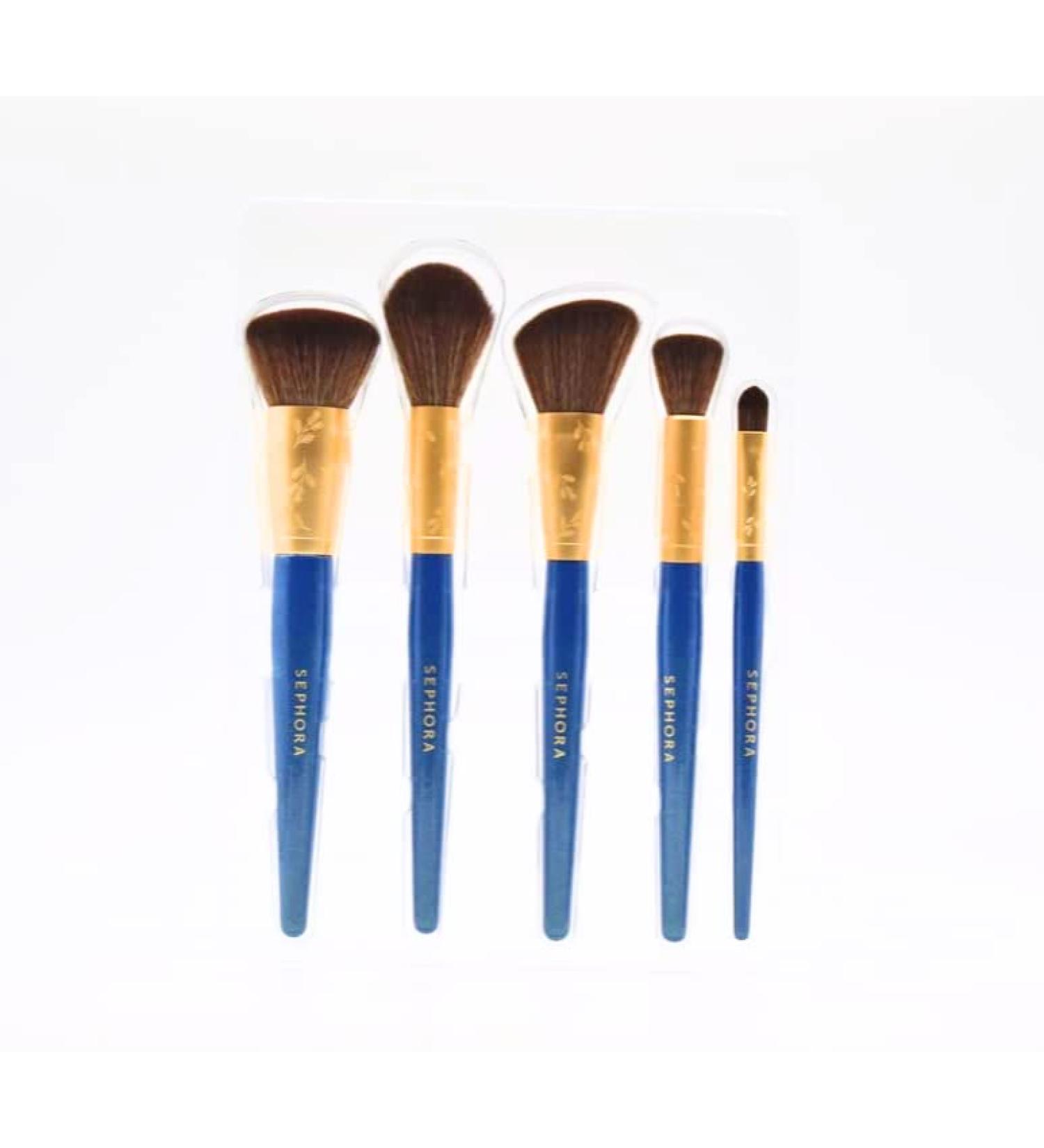 Sephora Wishing You Face Brush Holiday Gift Set - 5 pc - Limited Edition | Foundation, Powder, Blush, Buffing & Concealer Brushes - Buy Online on SooperMarket.com