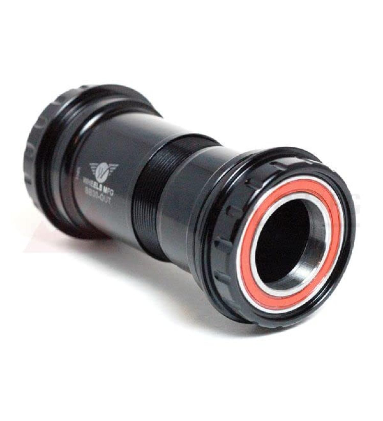 Wheels Manufacturing BB30 to Outboard Bottom Bracket with Angular Contact Bearings Shimano 24mm Spindle Black