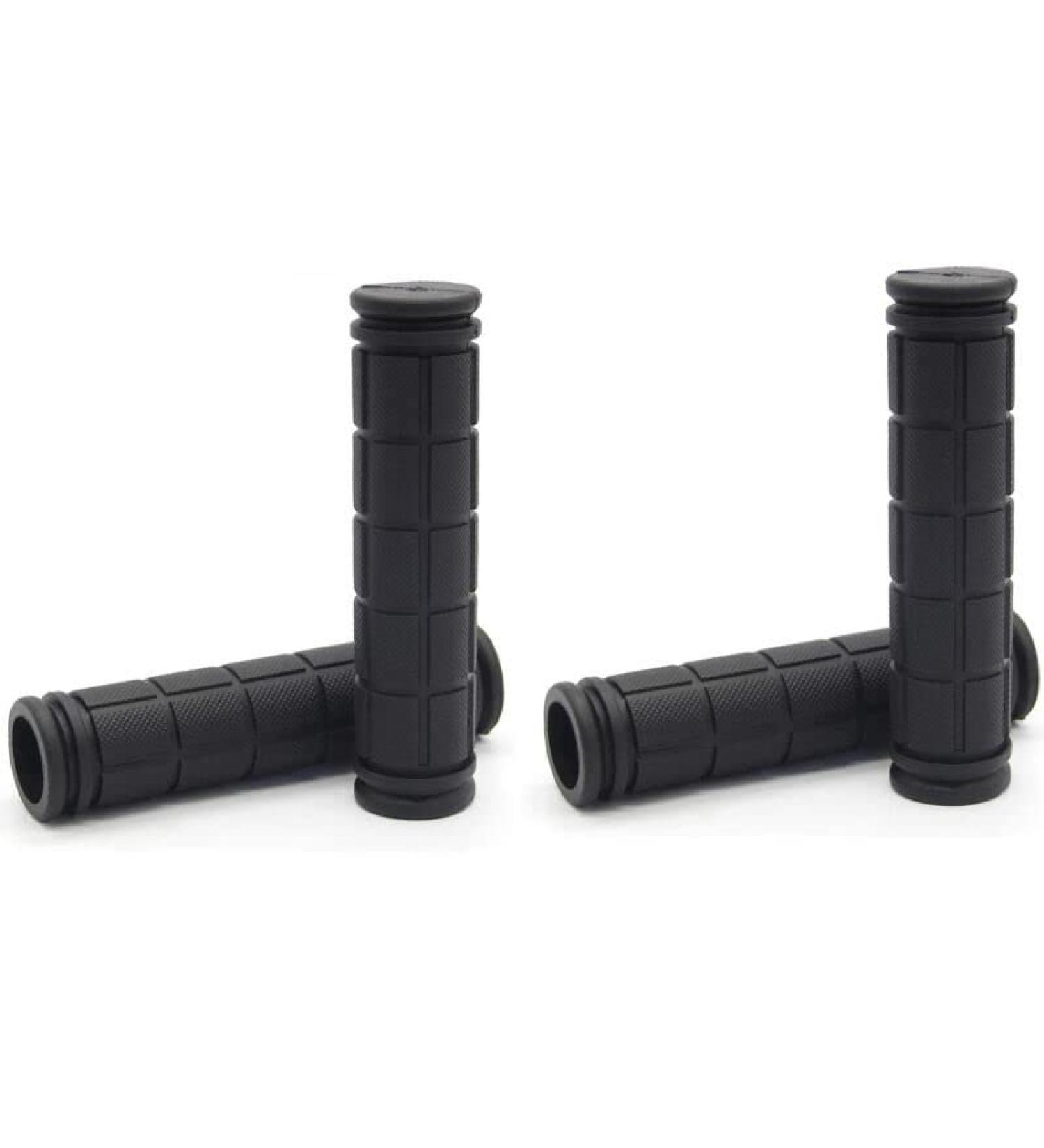 2 Pairs Soft Black Rubber Bicycle Handlebar Grips for BMX MTB Mountain Road Scooter Bike - Buy Online on SooperMarket.com