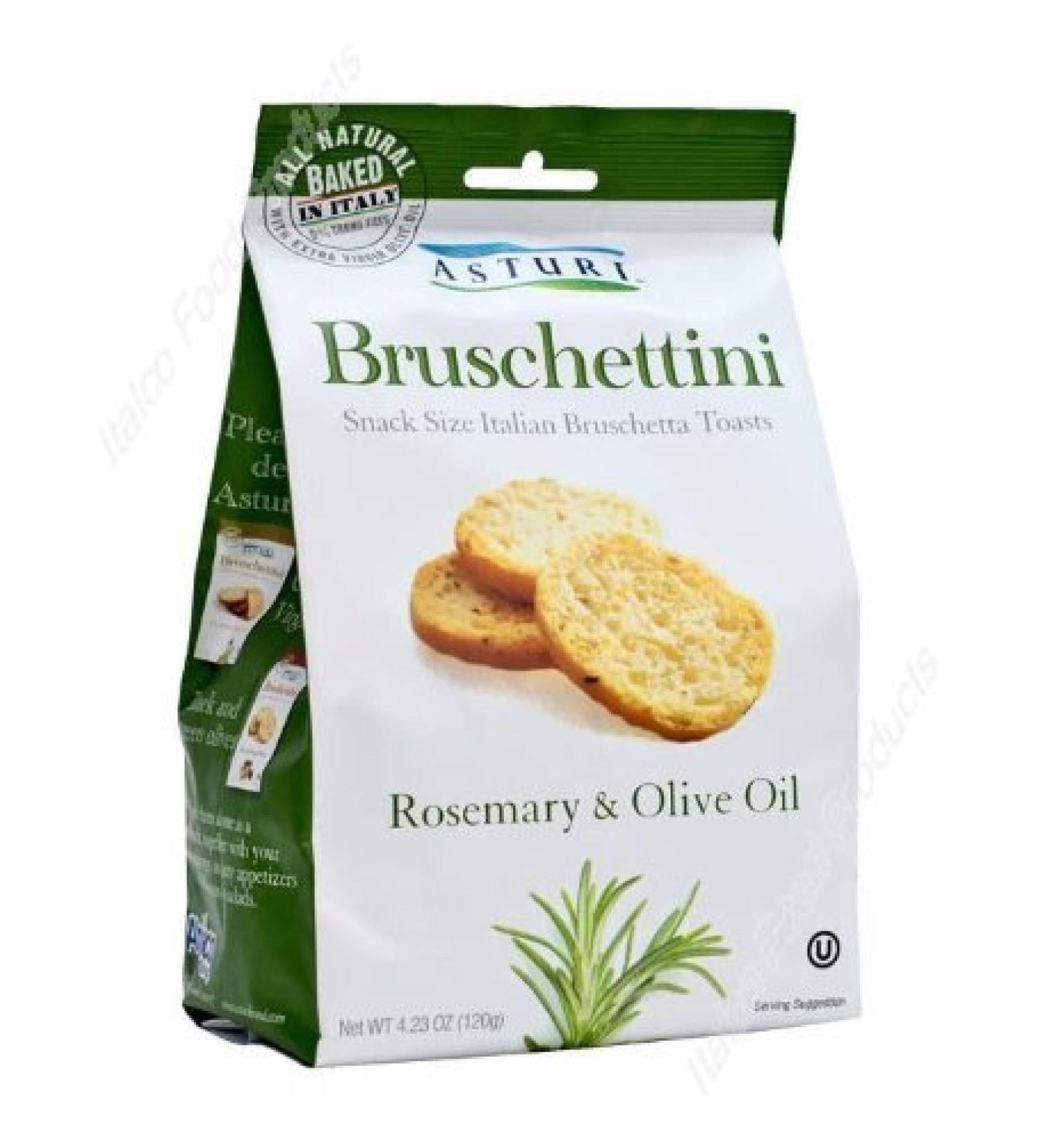 Asturi Rosemary & Olive Oil Bruschettini (Case of 3)