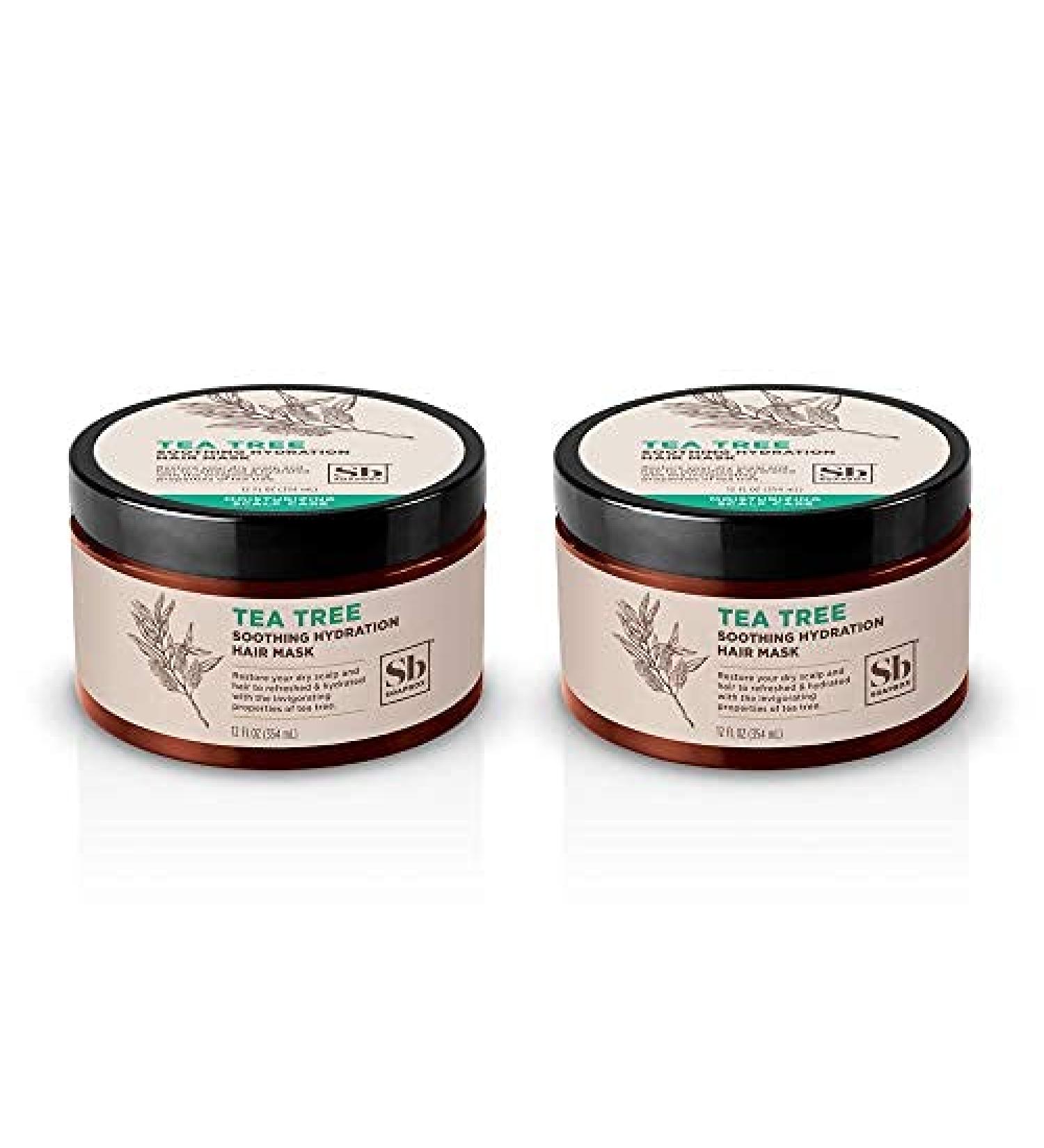 Tea Tree Hair Mask with Shea Butter - Purifying and Hydrating Treatment (12 oz x 2) - Buy Online on SooperMarket.com
