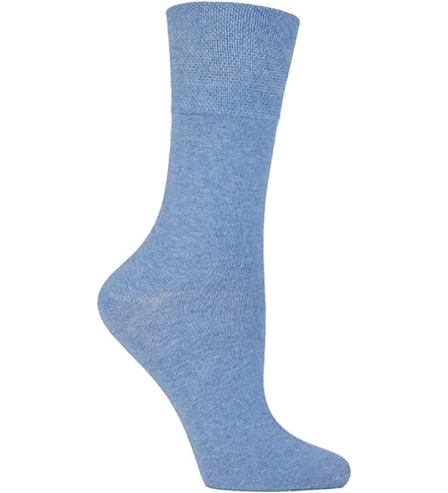 COSHAL 3 Pairs Womens Diabetic Socks wide Honey Comb top soft cuff Ankle Medium-Elastic Grip Soft Toe cosy feel for sensitive feet Legs Non-Binding Circulatory Socks SIZE (4-7) One Size Blue ( 3 Pairs ) - Buy Online on SooperMarket.com