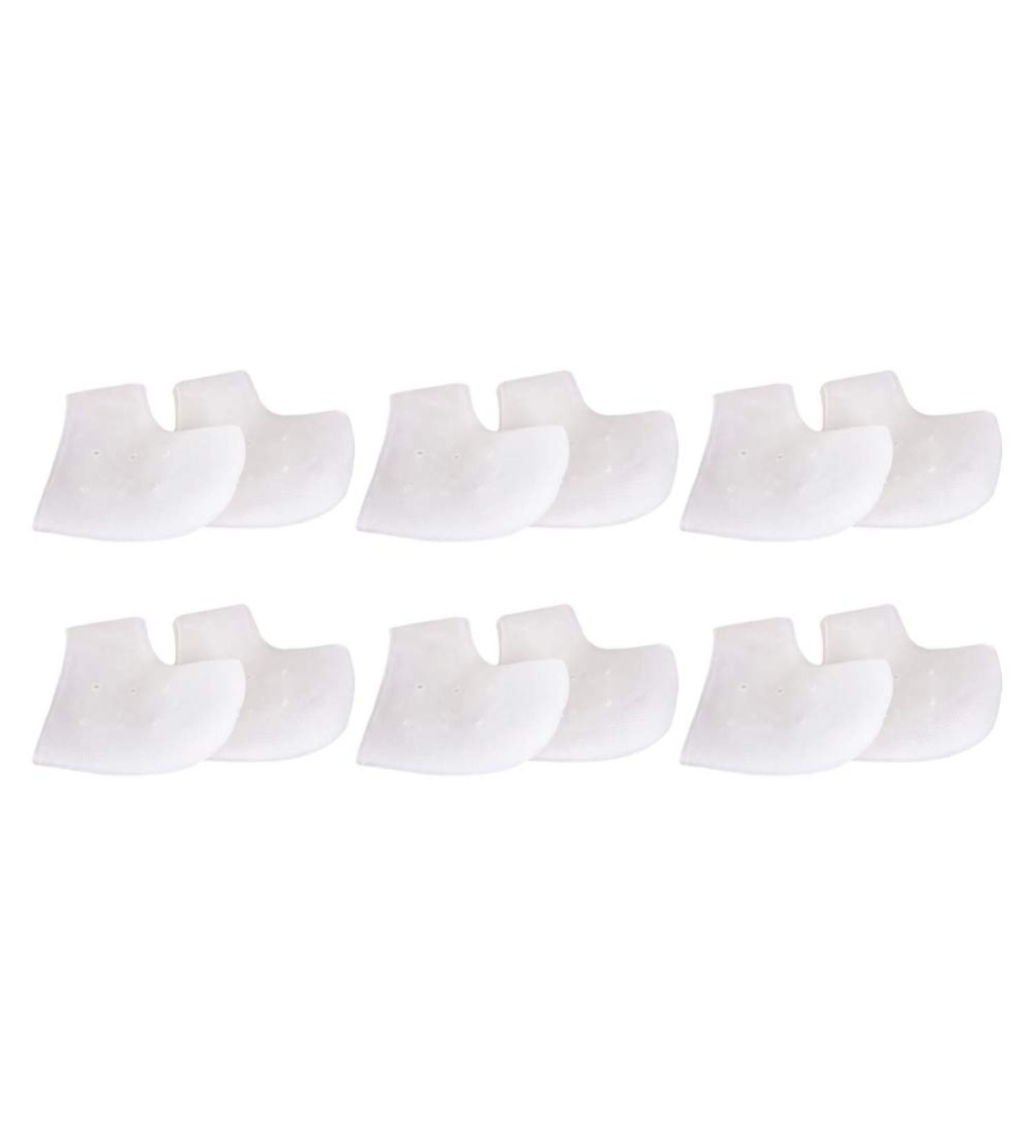 Minkissy 6 Pairs Silicone Gel Heel Protection Sleeves - Cushioned Moisturizing Ankle Socks for Dry Feet - Buy Online on SooperMarket.com