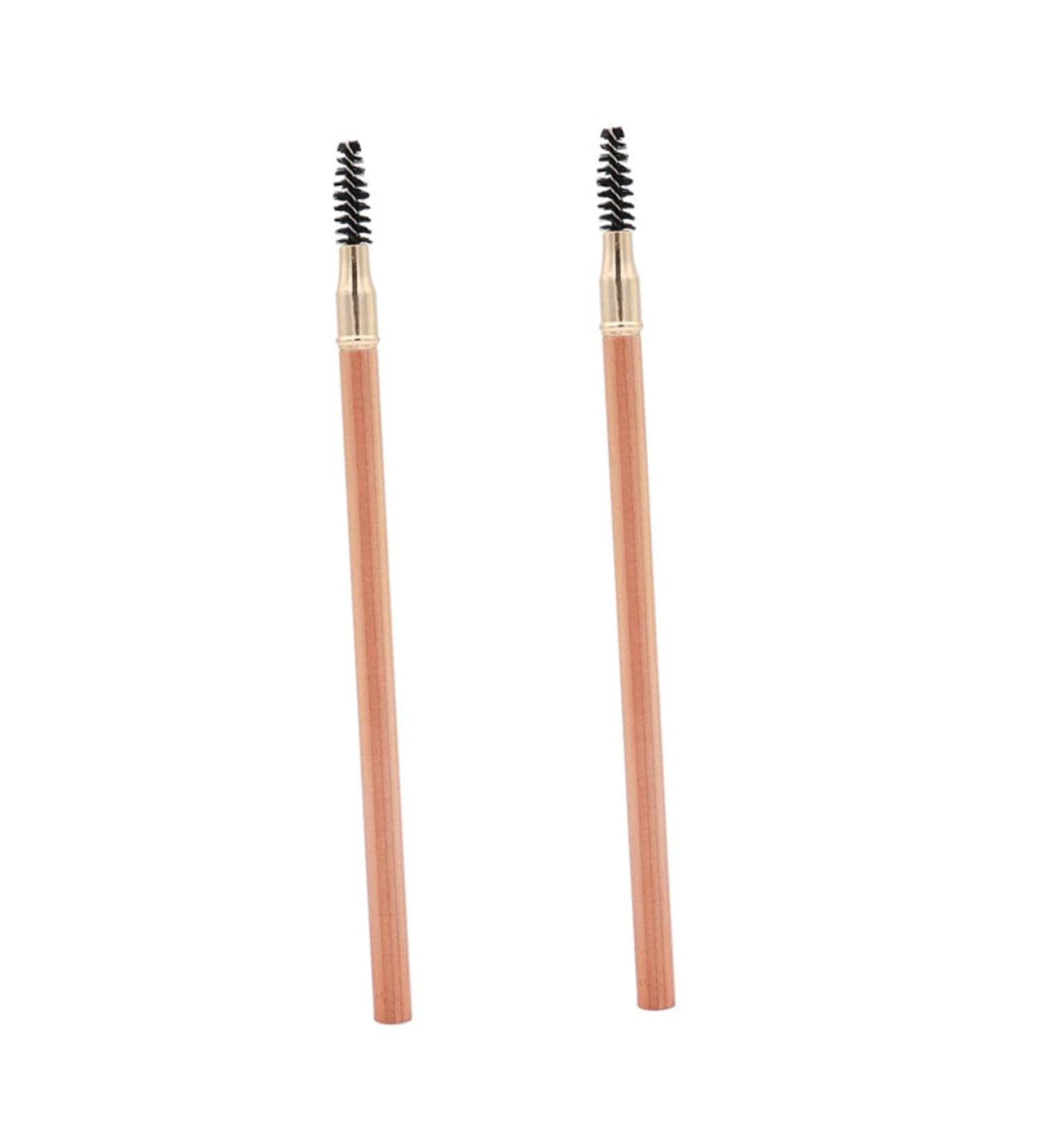 CANIGHT 2pcs Double Ended Eyebrow Pencil with Brush Women Brow Pencil Dark Brown Eyebrow Pencils Wood - Buy Online on SooperMarket.com