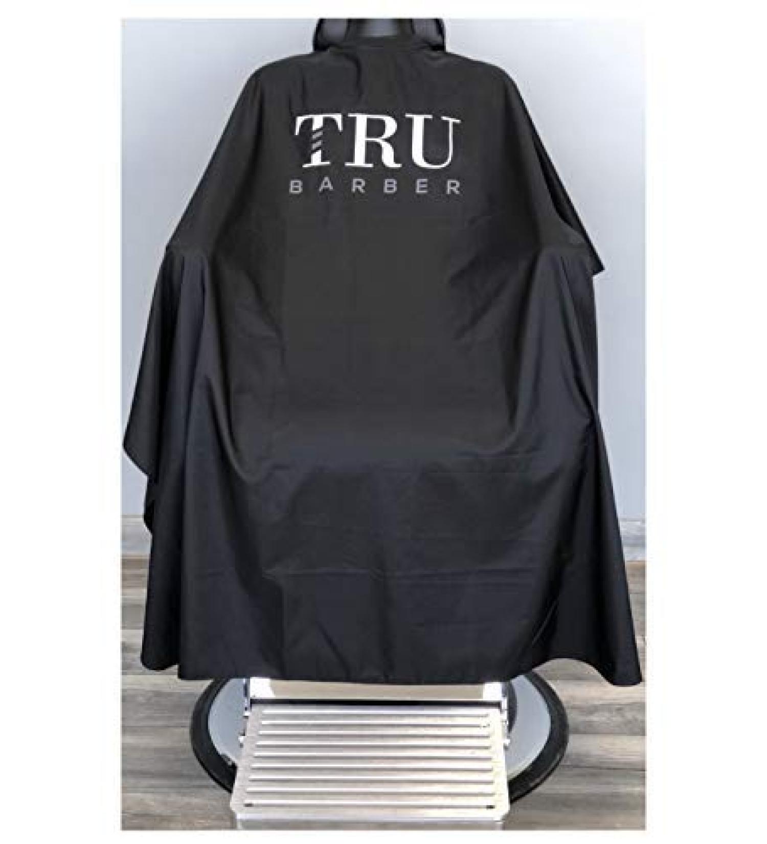 TRU BARBER Silicone Neck Cape - 100% Polyester, Lightweight, Waterproof Professional Hair Salon Cutting Cape with Snap Closure - 50 x 58 (Black/White) - Buy Online on SooperMarket.com