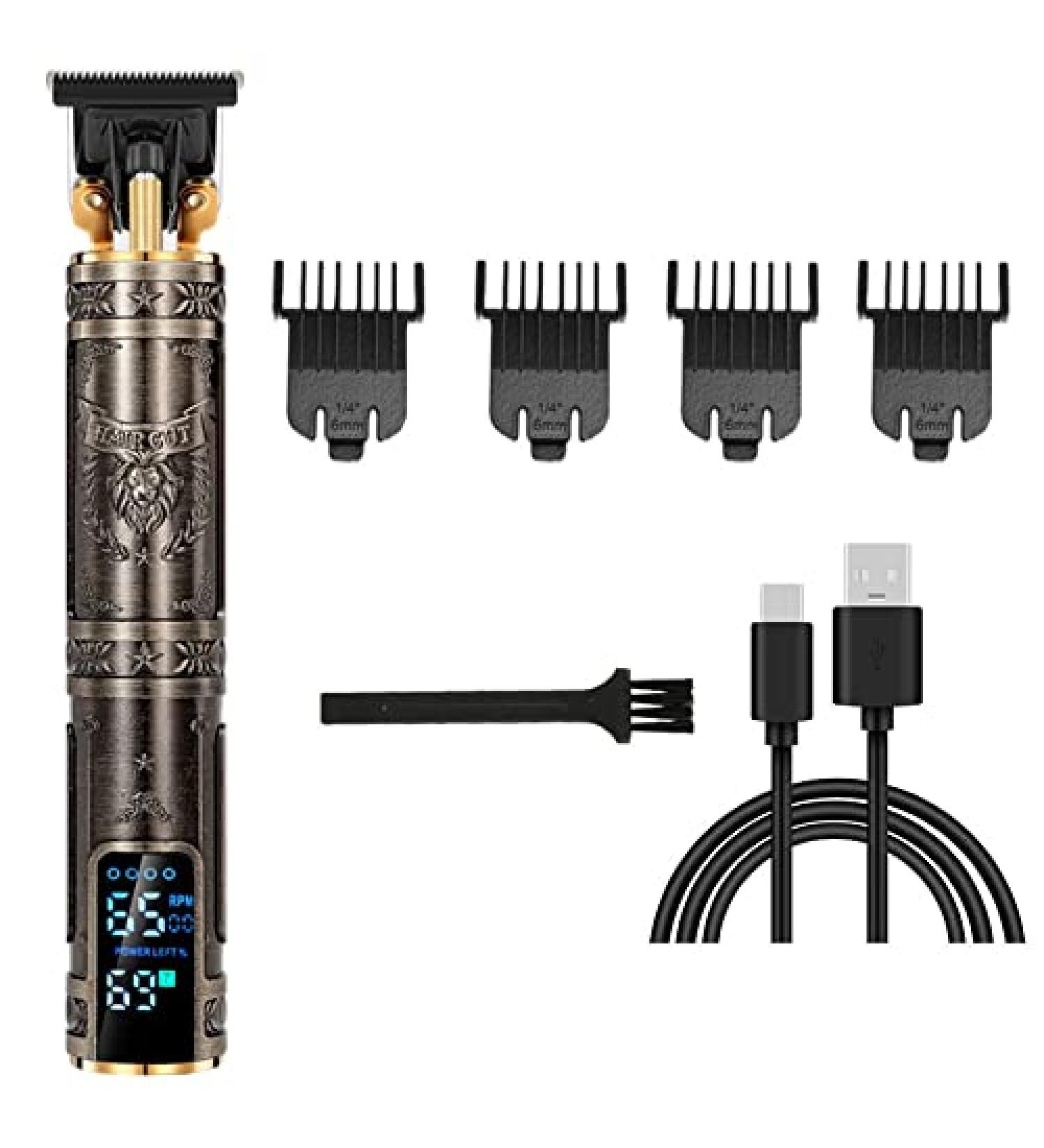 Pcivzxam Mens Trimmers Hair Clippers Electric Beard Trimmer Digital Display USB Rechargeable Cordless Hair Cutting - Buy Online on SooperMarket.com