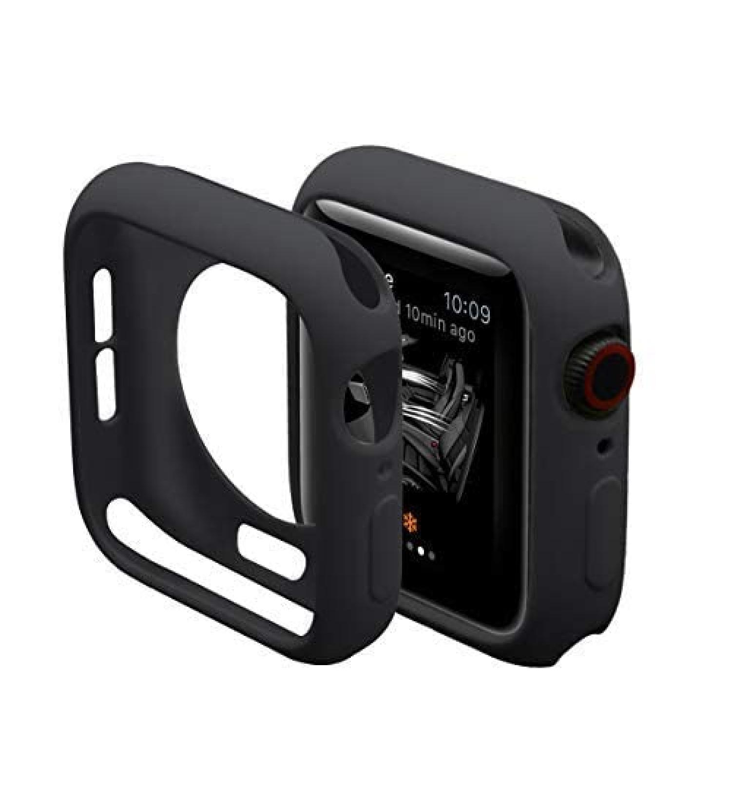 Hontao Ultra Thin Soft TPU Shockproof Bumper Case for Apple Watch Series 8/7 - Black 45mm - Buy Online on SooperMarket.com