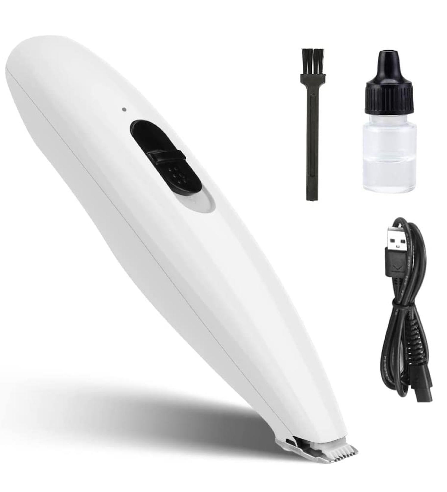 Dog Clippers Welltop Dog Grooming Clippers Low Noise USB Rechargeable Pet Hair Trimmer Cordless Clippers for Small Dogs Cats Pet Electric Clipper for Hair Around Face Eyes Ears Paws Rump (White) - Buy Online on SooperMarket.com